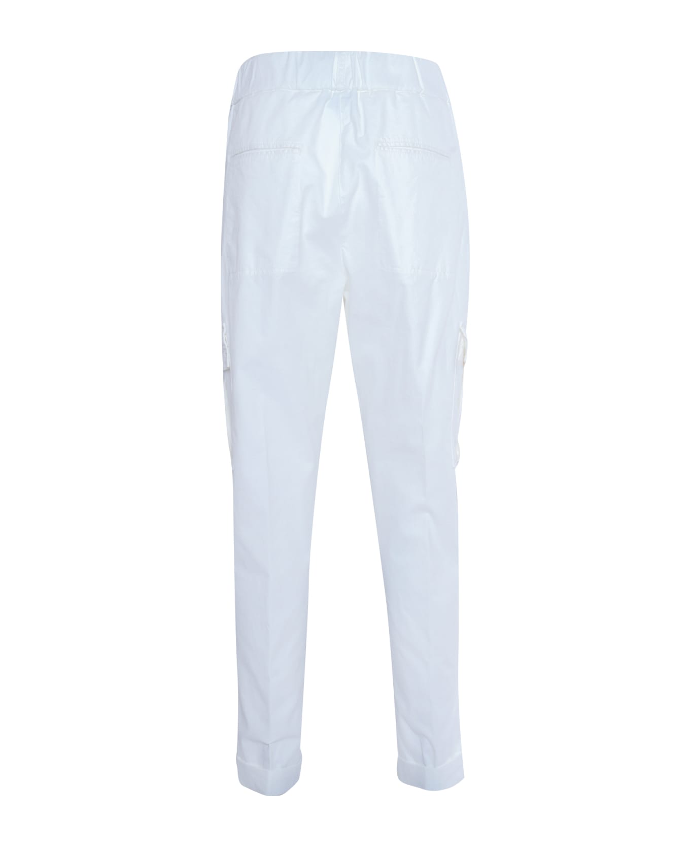 Peserico White Cargo Pants - WHITE