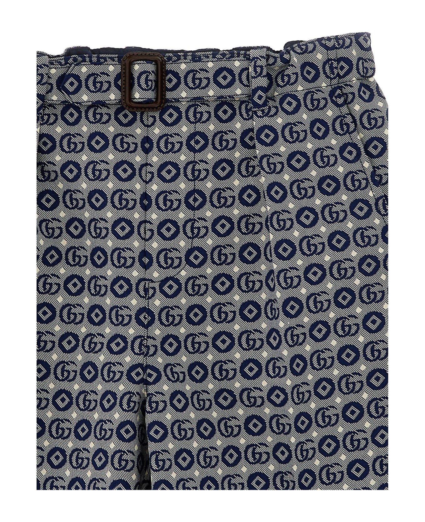 Gucci 'gg' Bermuda Shorts - Blue ボトムス