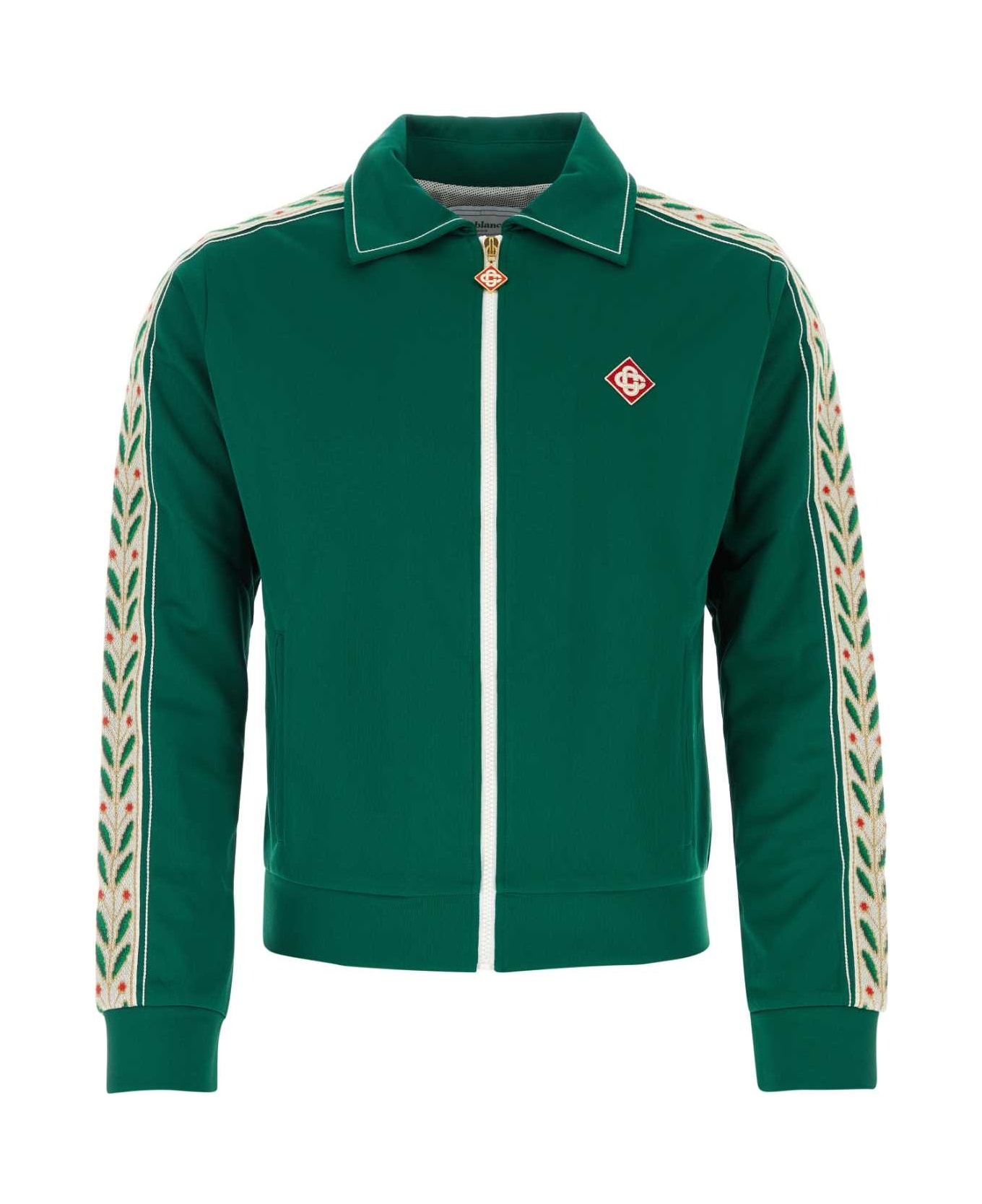 Casablanca Emerald Green Polyester Blend Sweatshirt - GREEN フリース