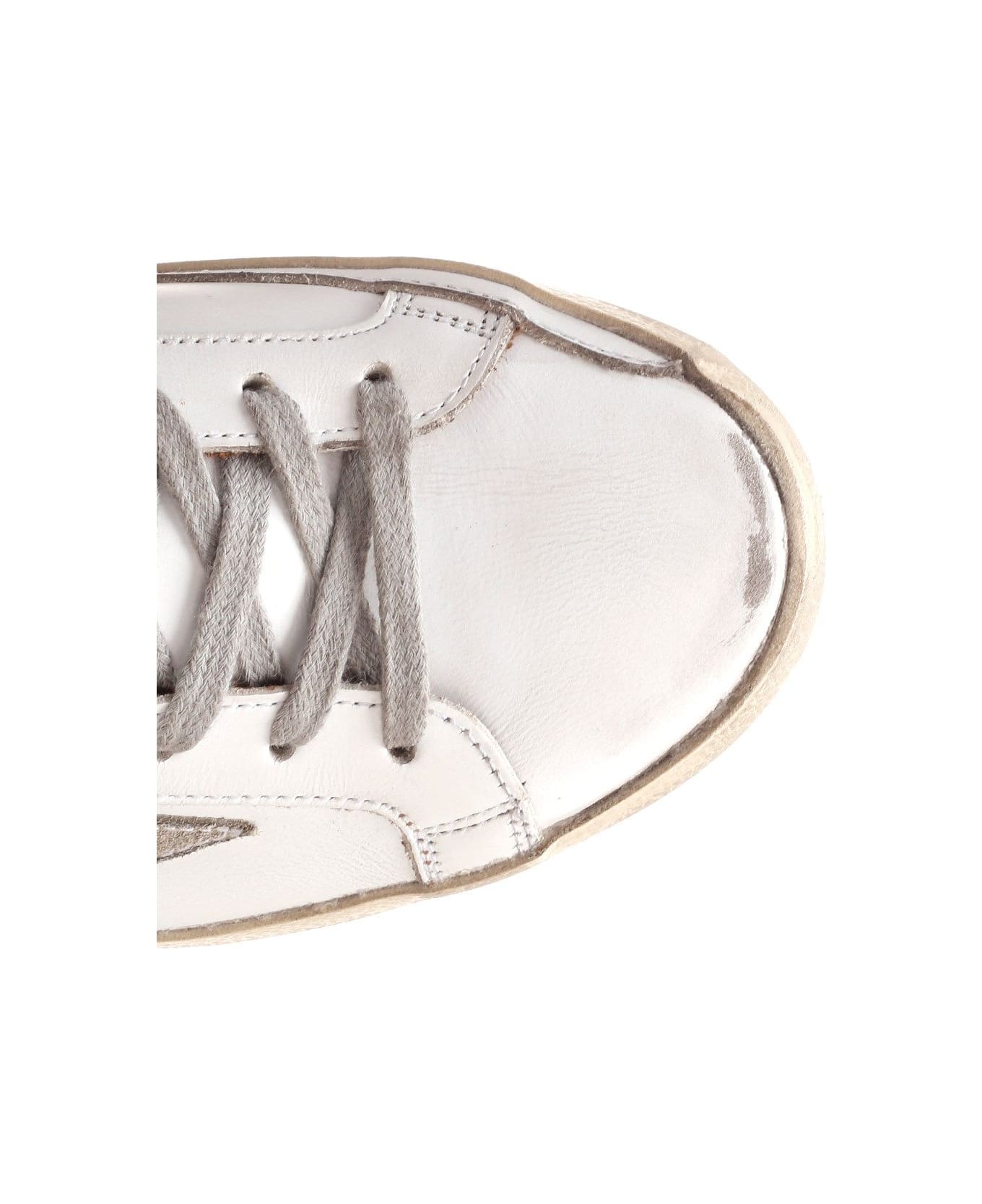 Golden Goose White And Brown 
superstar
 Sneakers - WHITE/ICE/LIGHT BROWN