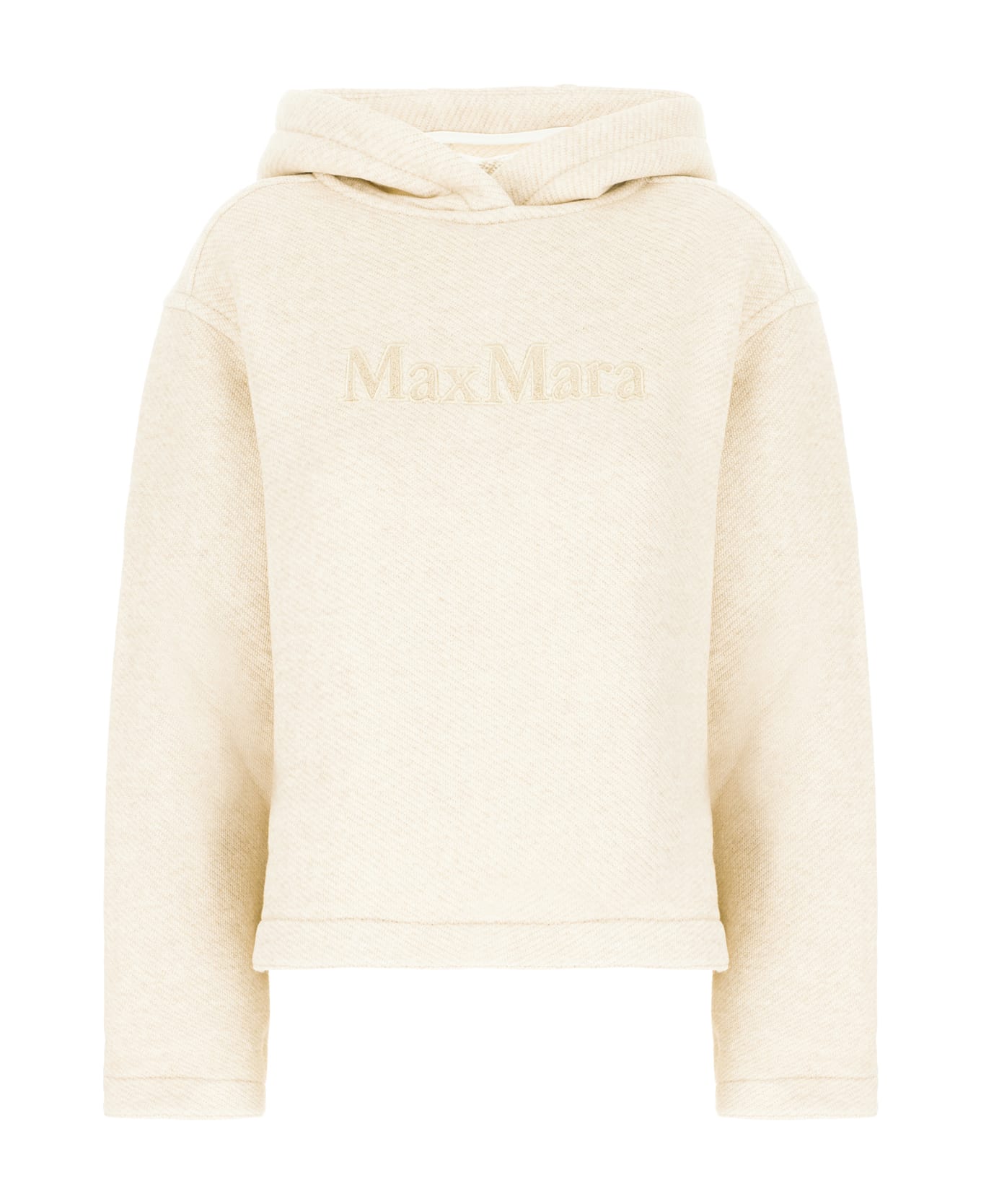 Max Mara Sand Cotton Blend Sweatshirt - Bianco