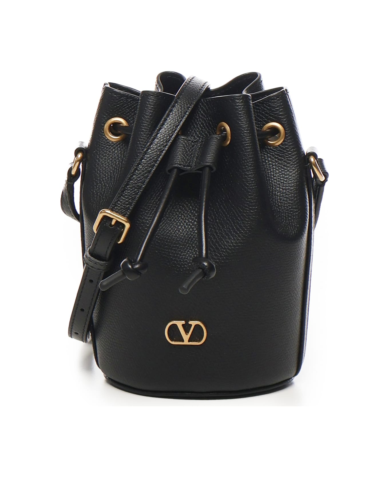 Valentino Garavani Mini Vlogo Drawstring Bucket Bag