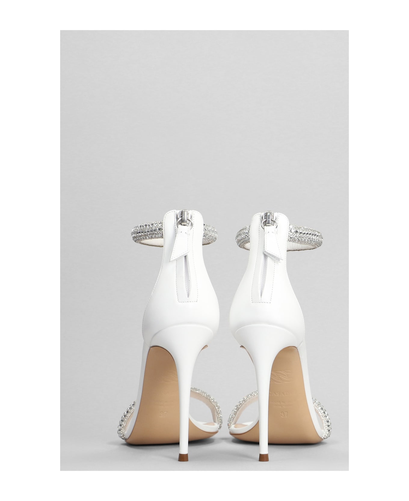 Casadei Julia Sandals In White Leather - white