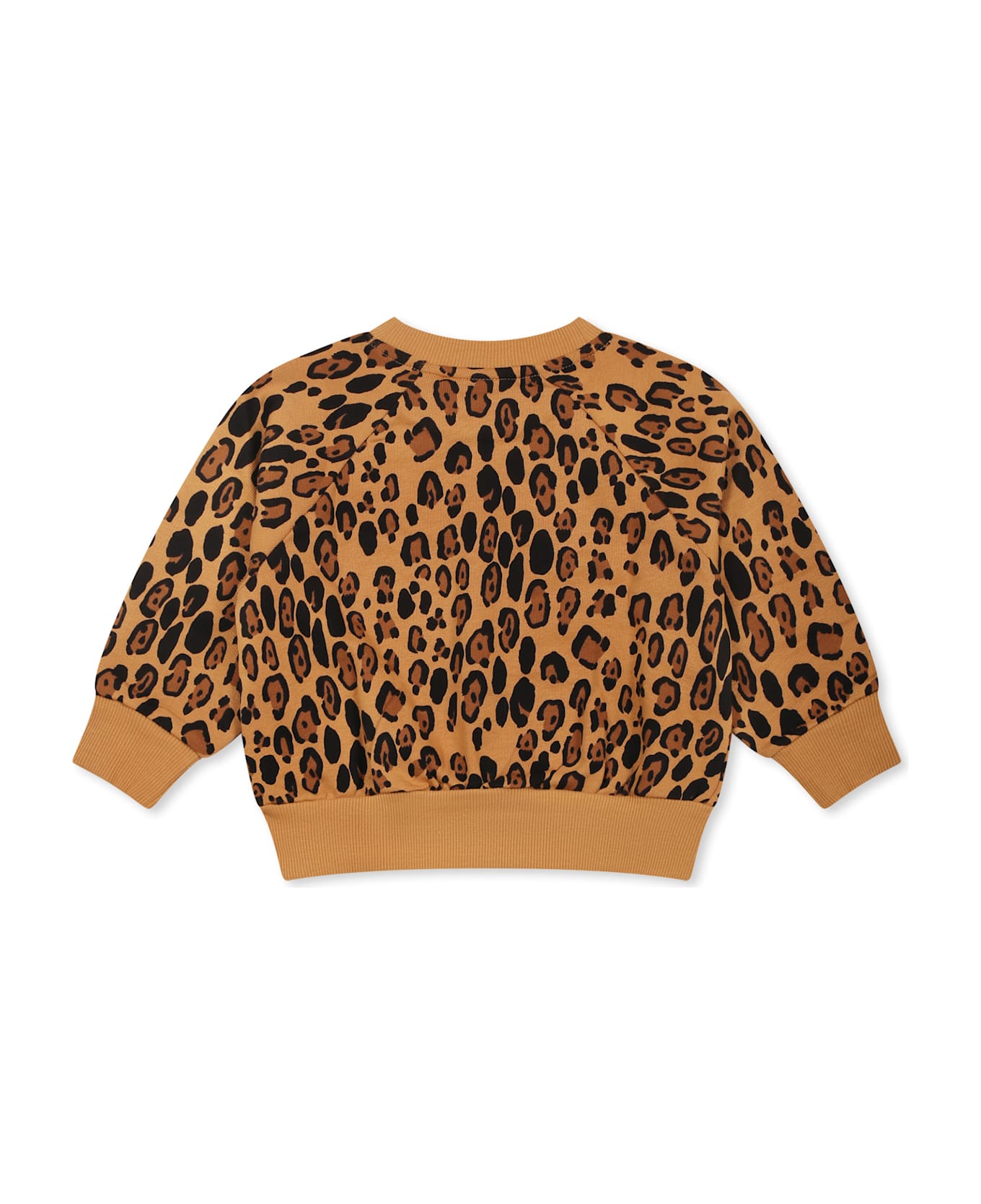 Mini Rodini Beige Sweatshirt For Babykids With Spotted Print - Beige