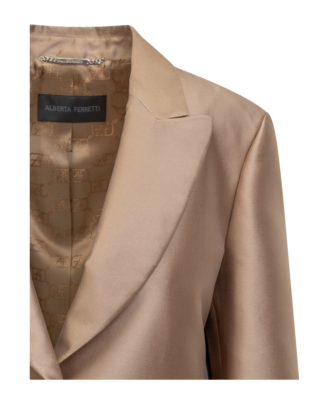 Alberta Ferretti Mikado Blazer - BEIGE