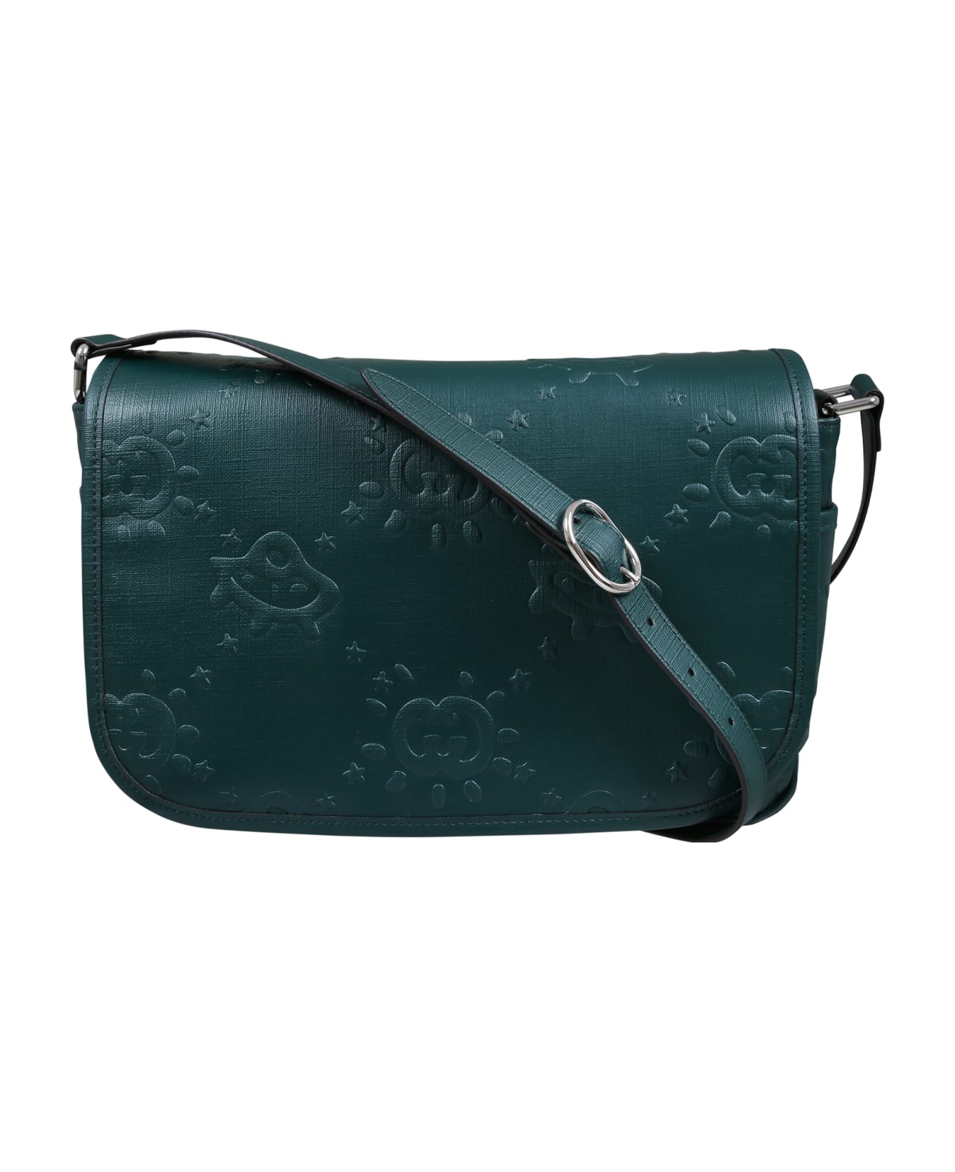 Gucci Green Bag For Girl With Gg Cross - Green
