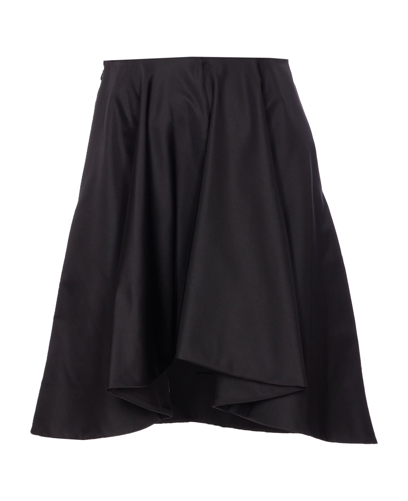 Alexander McQueen Midi Ruched Skirt - Black