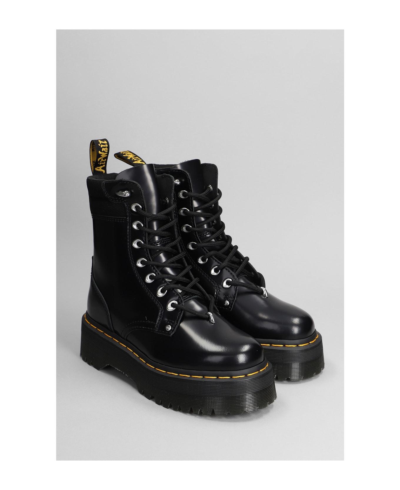 Dr. Martens Jadon Ii Hardware Leather Platform Boots - black