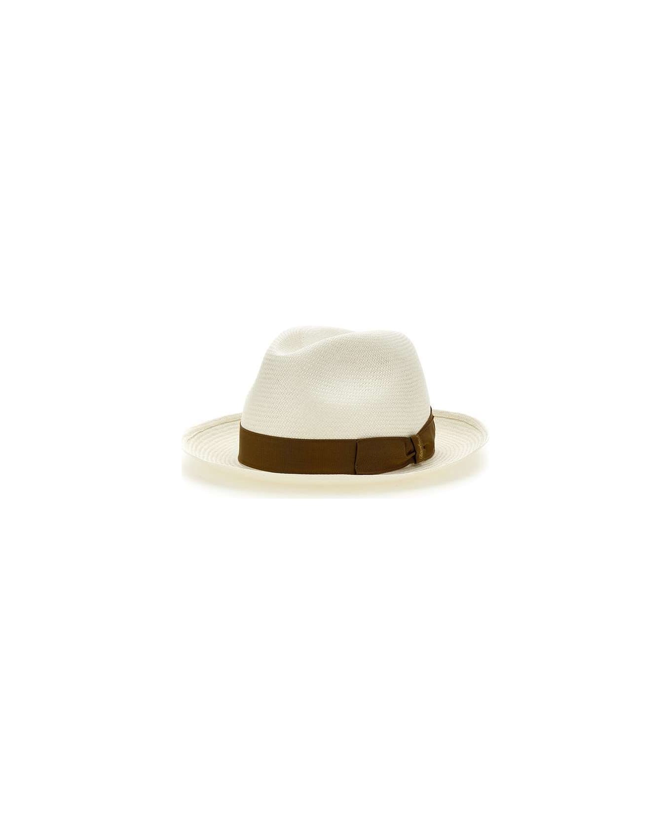 Borsalino "panama" Straw Hat - WHITE 帽子