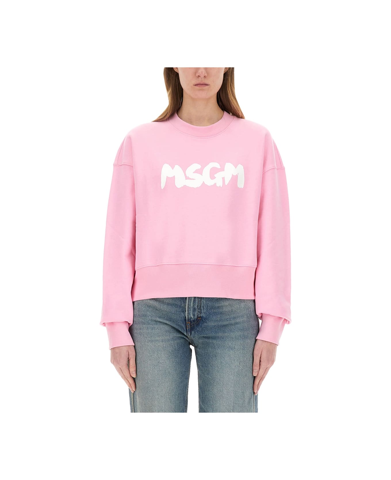 MSGM Sweatshirt With Logo - PINK