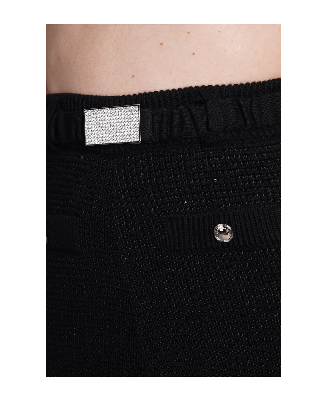 Alessandra Rich Shorts In Black Cotton - black ショートパンツ