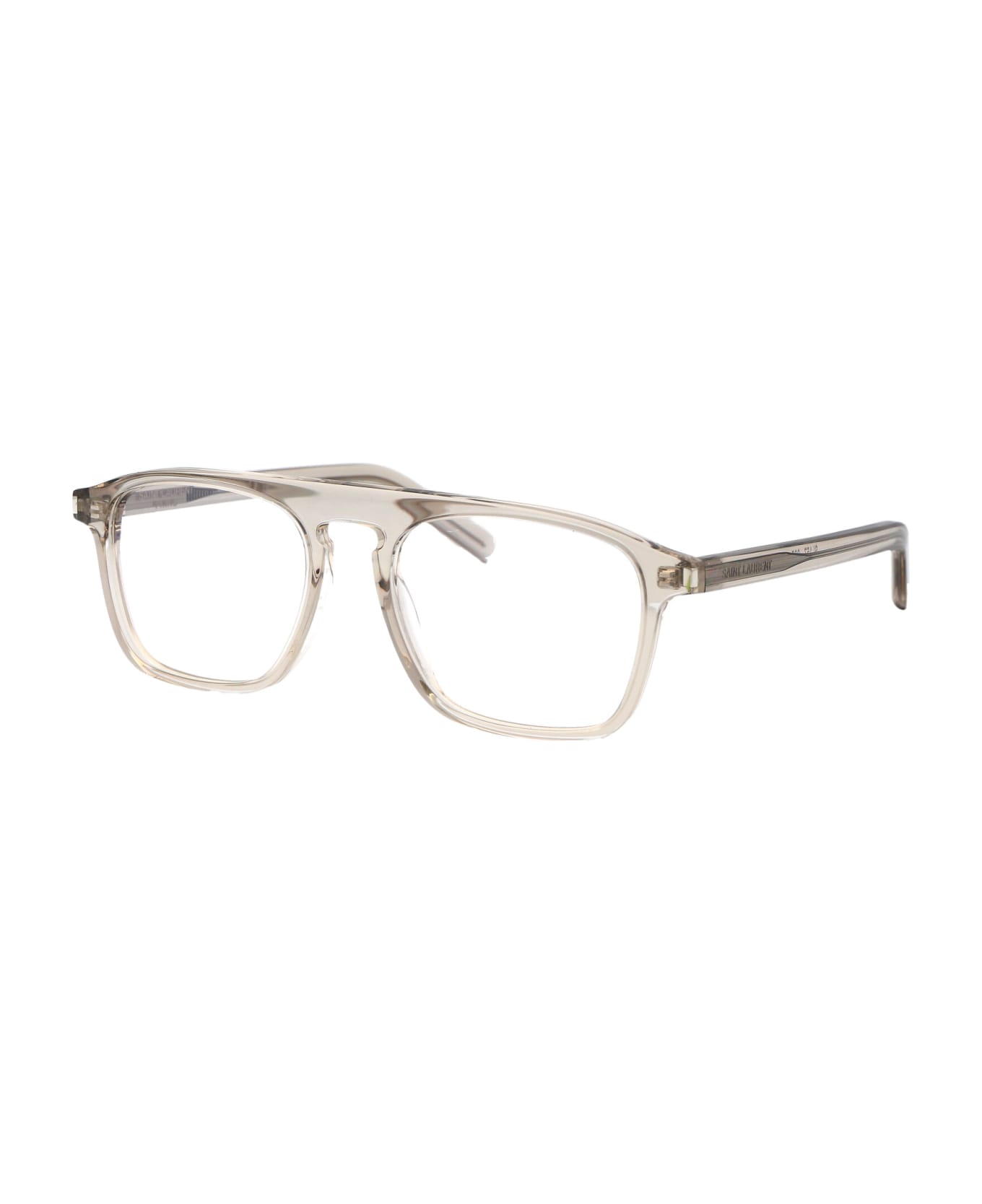 Saint Laurent Eyewear Sl 157 Glasses - 005 BEIGE BEIGE TRANSPARENT