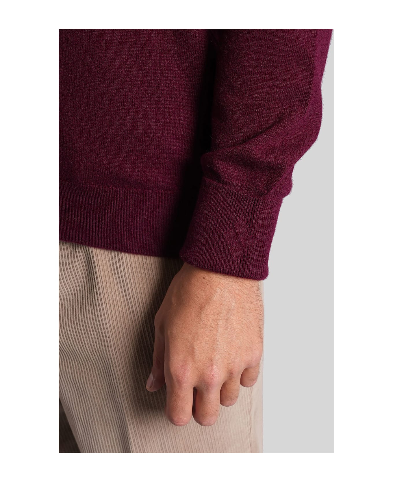 Ballantyne Knitwear In Bordeaux Wool - bordeaux