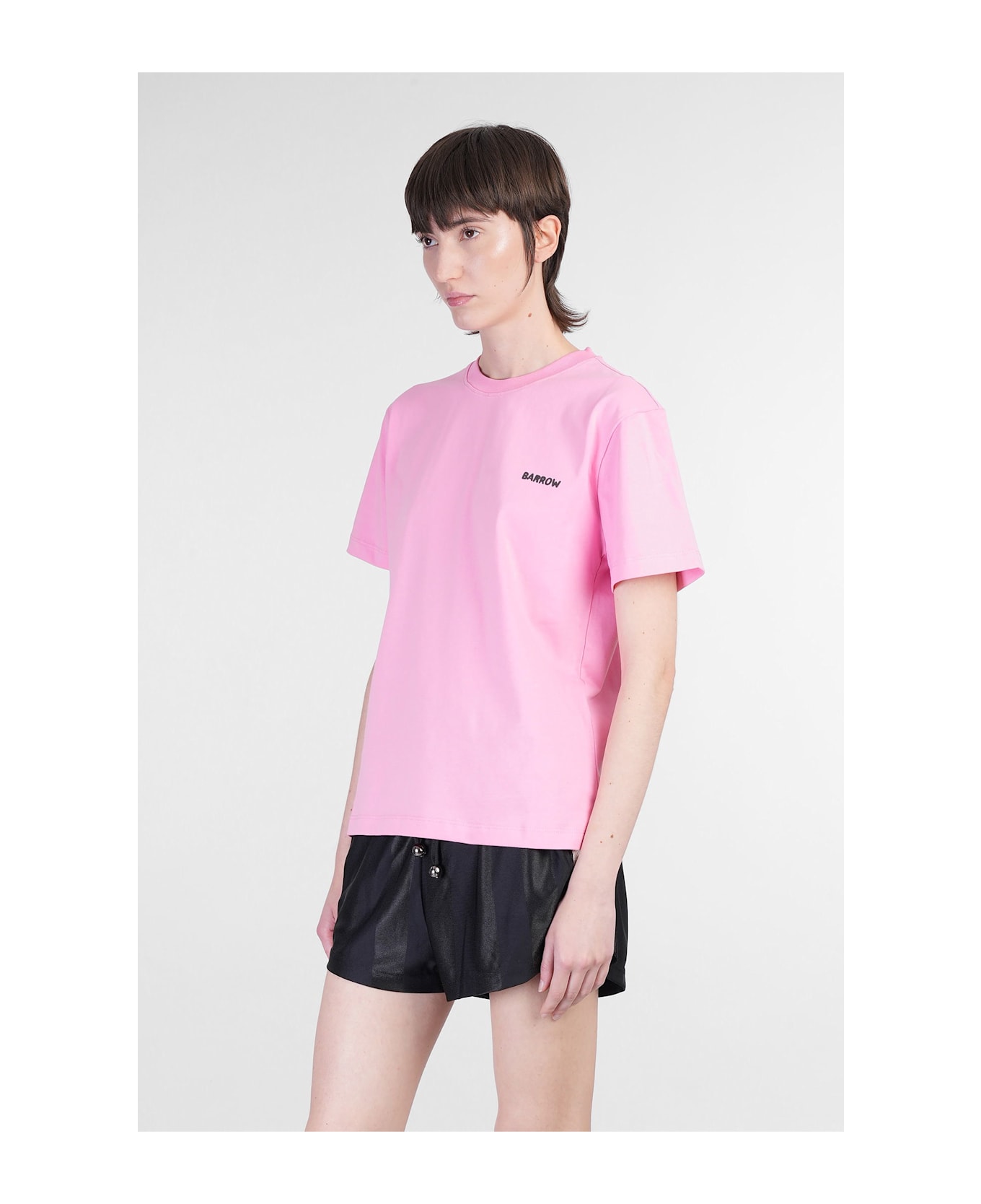 Barrow T-shirt In Rose-pink Cotton - rose-pink