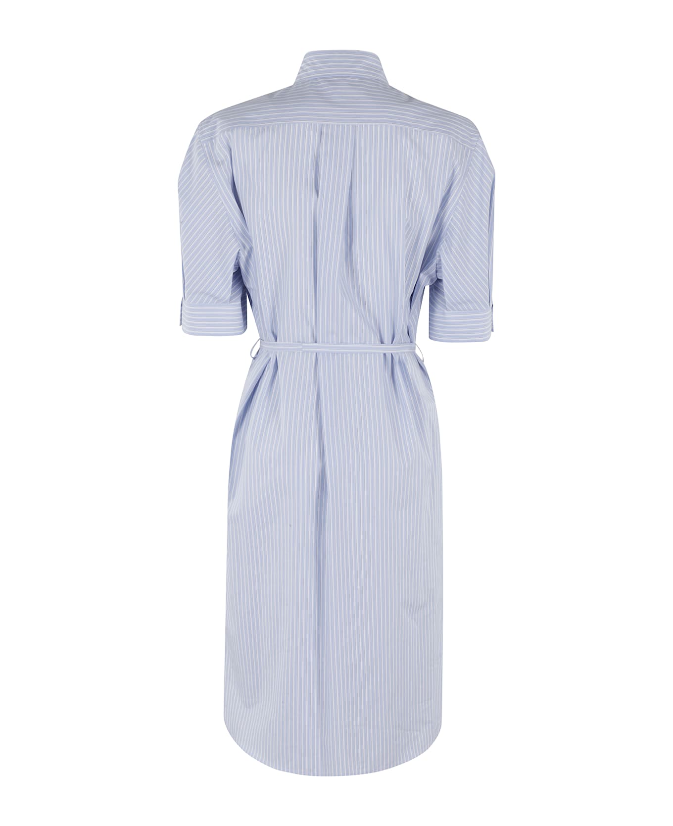 Seventy Abito Bastoncino Multiriga Cotone - Azzurro
