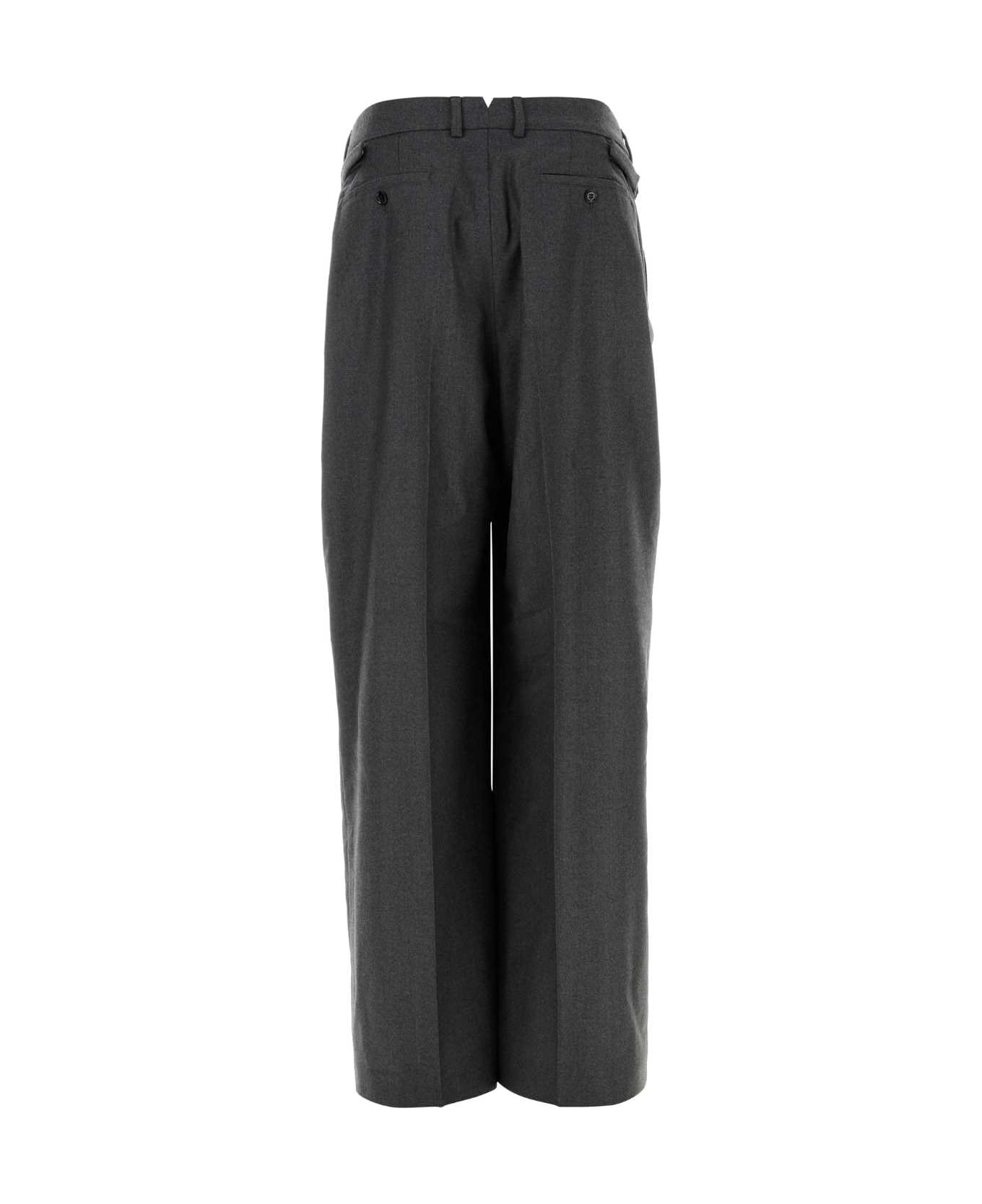 Ami Alexandre Mattiussi Grey Wool Pant - CHARCOAL