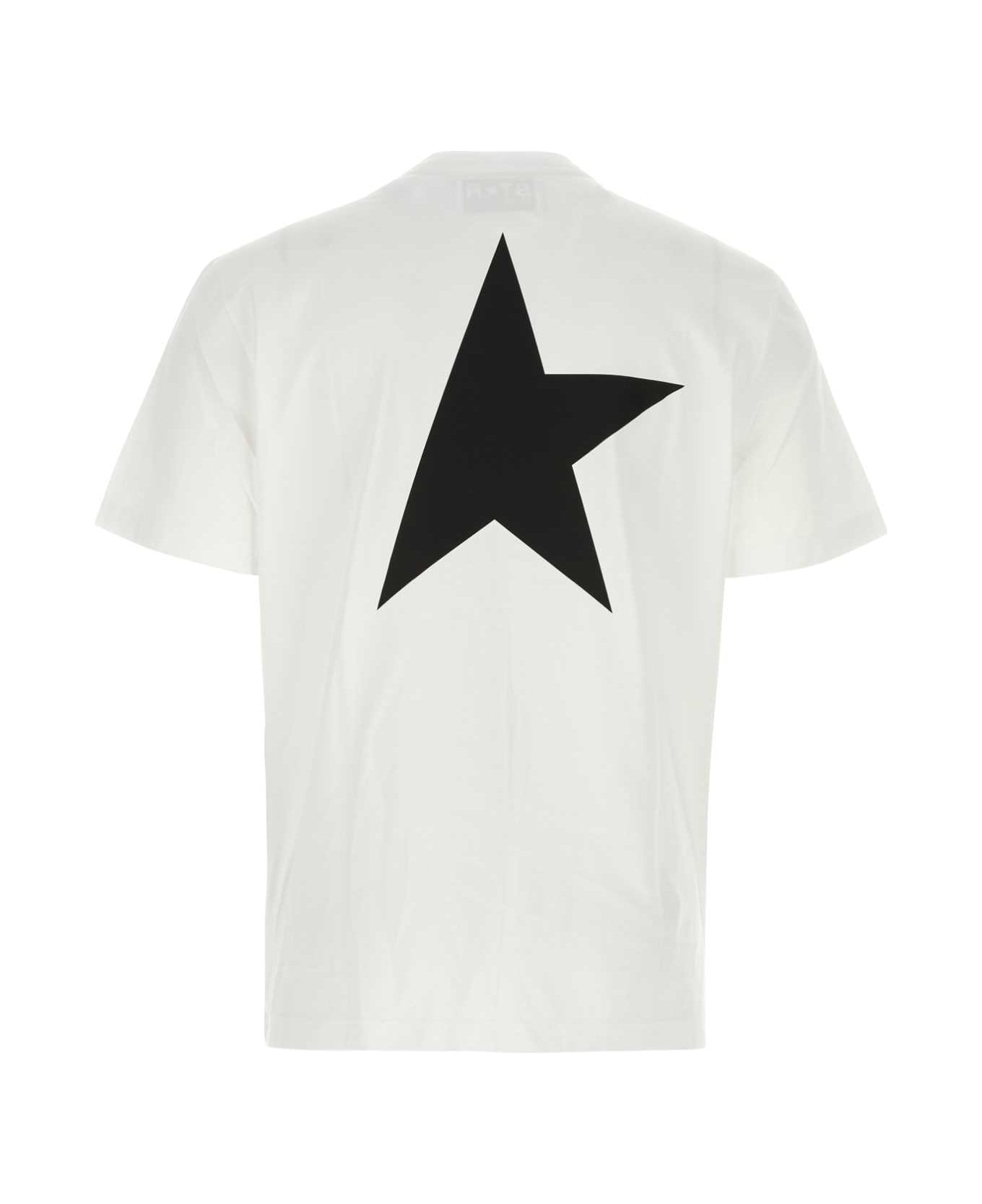 Golden Goose White Cotton T-shirt - WHITEBLACK