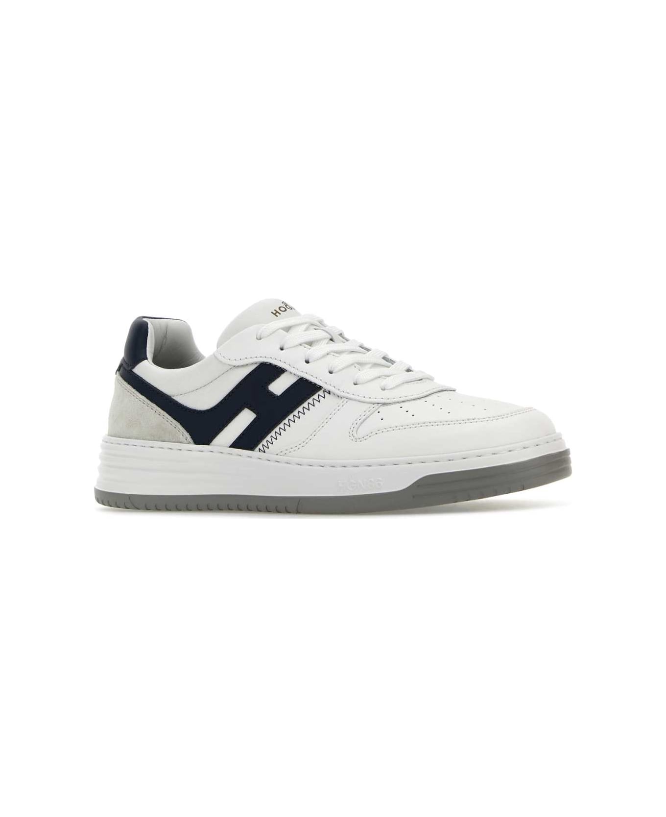Hogan White Leather H630 Sneakers - B001U828BLUTUAREG