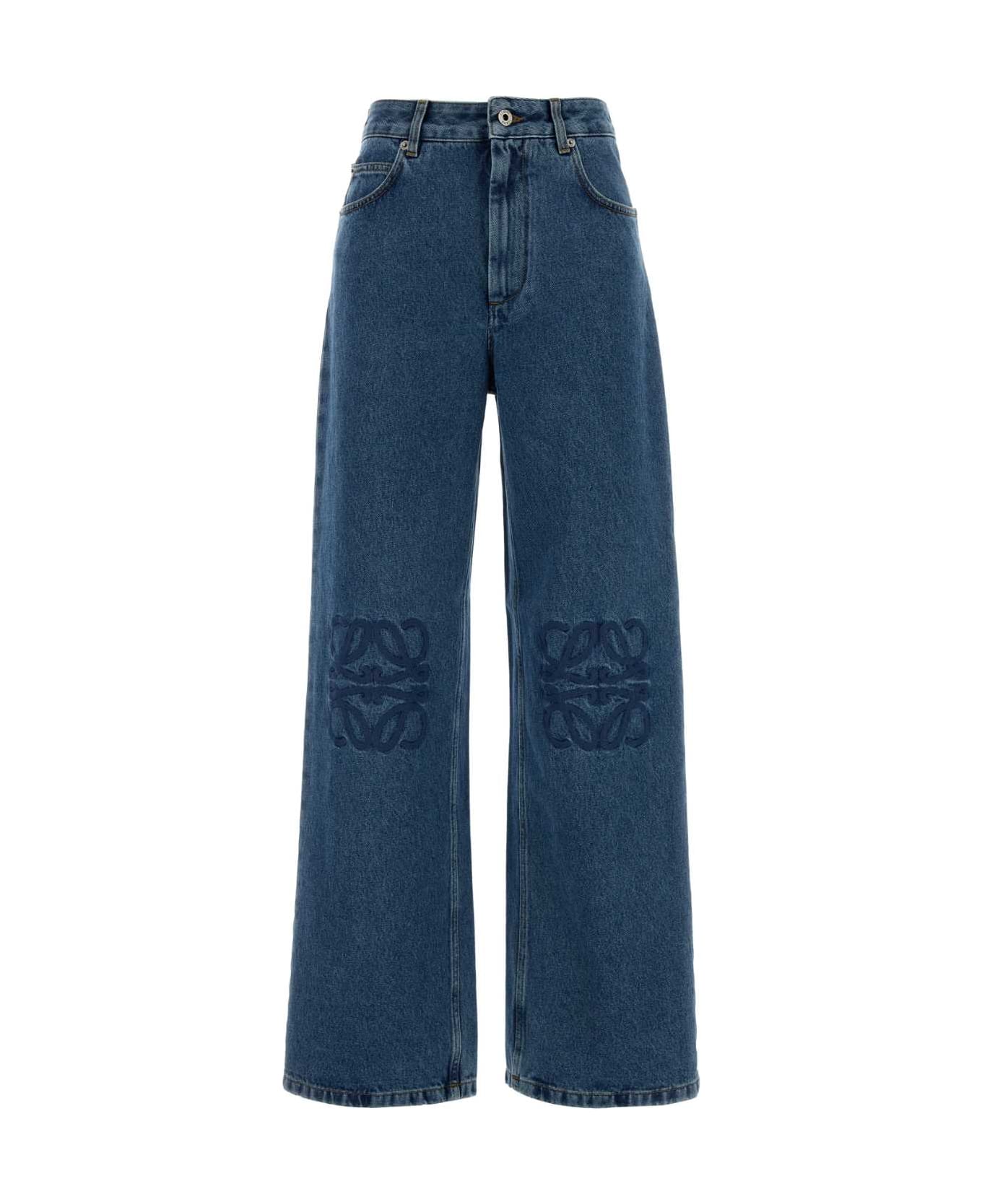 Loewe Anagram Baggy Jeans - JEANSBLUE