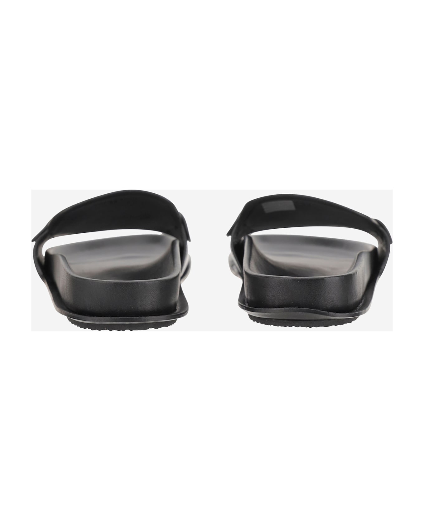 Jacquemus Leather Mocassin Sandal - Black