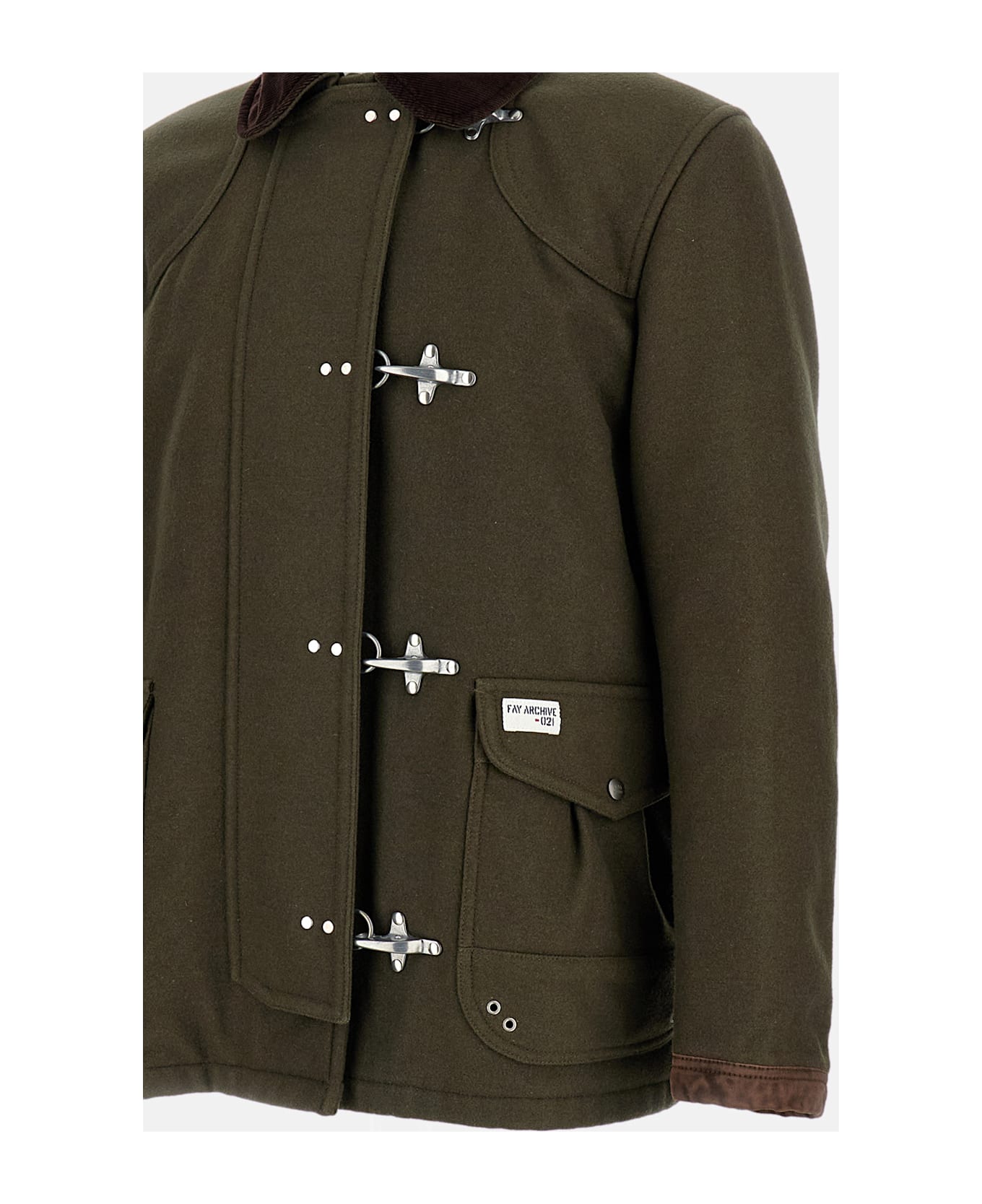 Fay Archived Jacket With 4 Hooks - Green