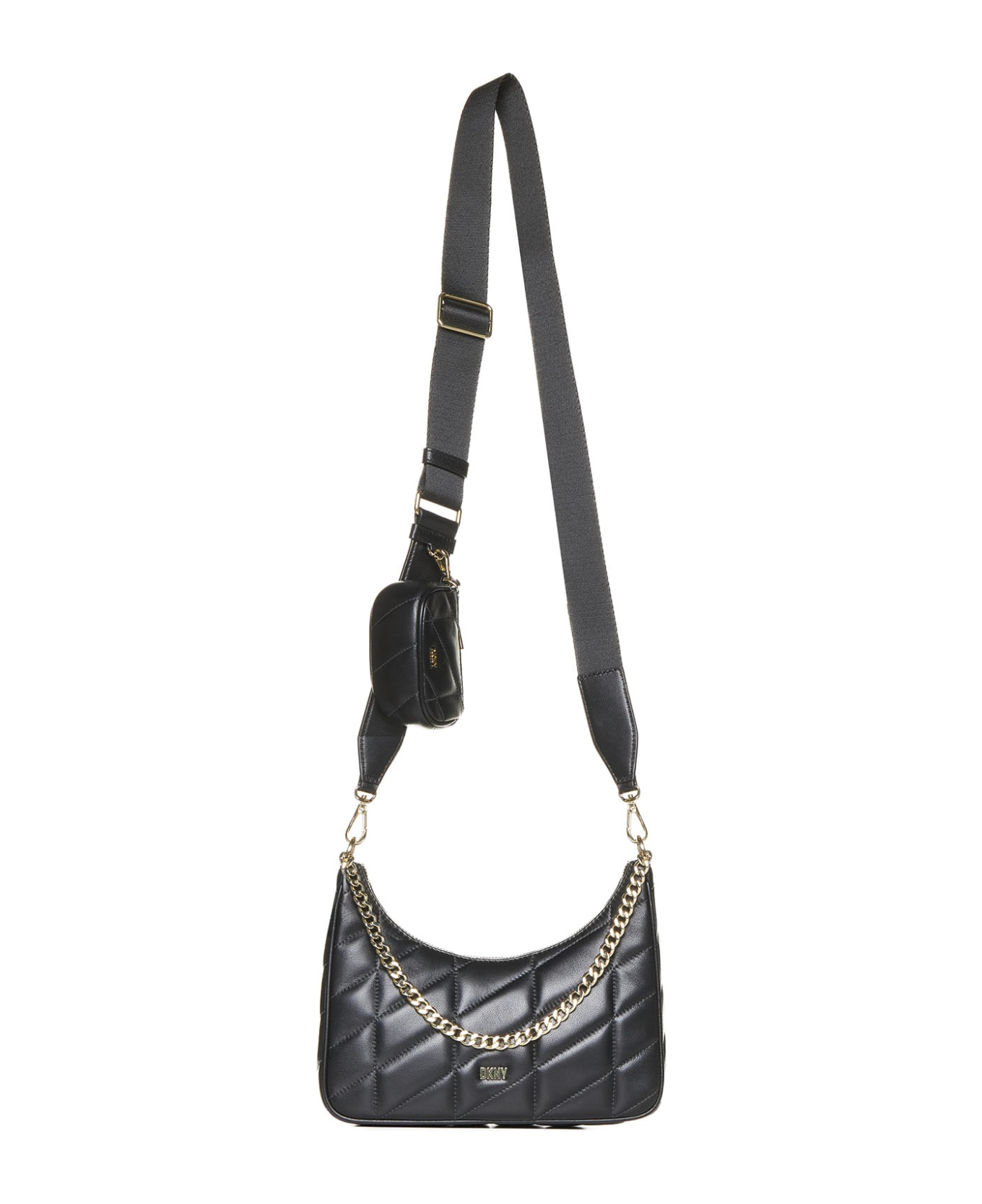 DKNY Shoulder Bag - Black/gold トートバッグ
