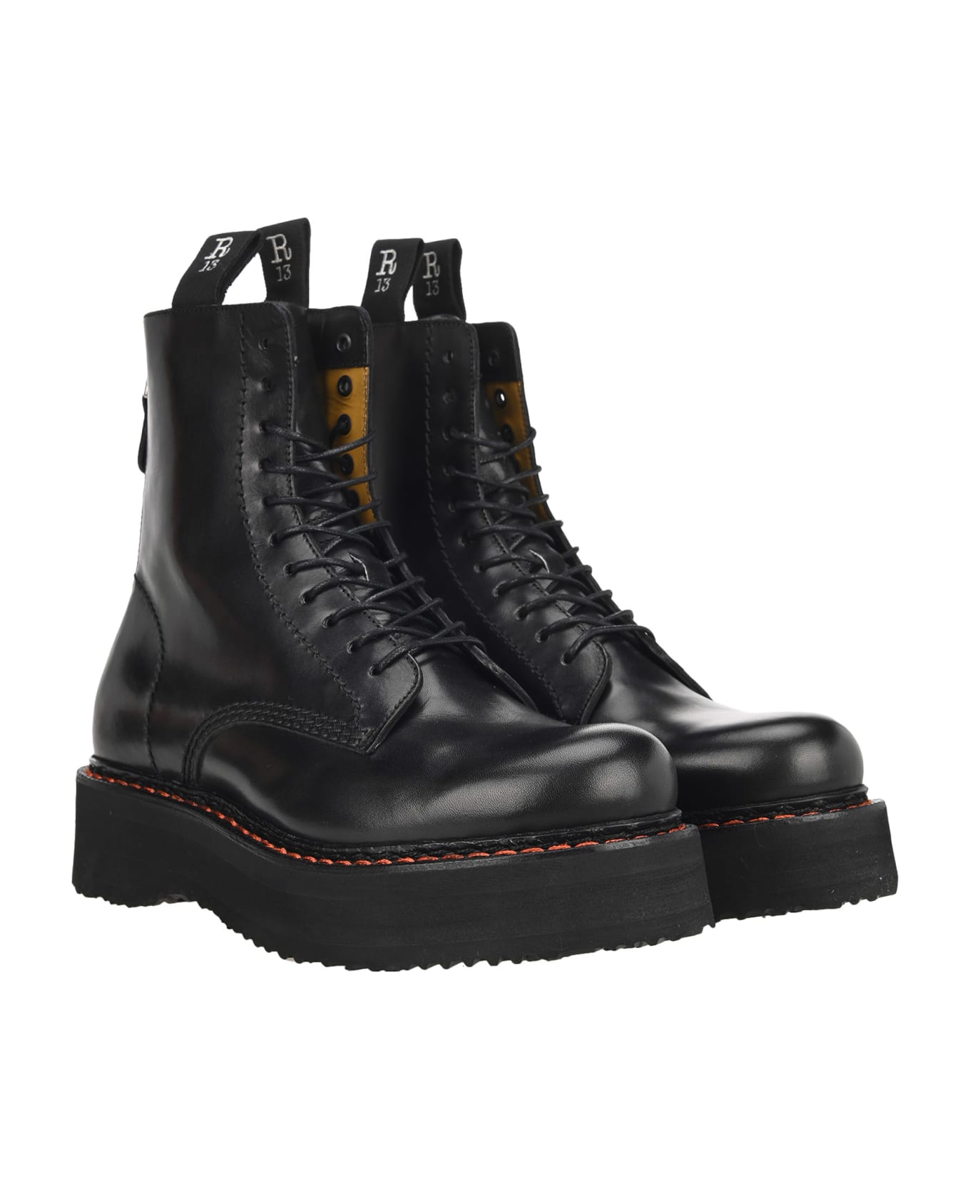 R13 Stack 40 Military Boots - BLACK