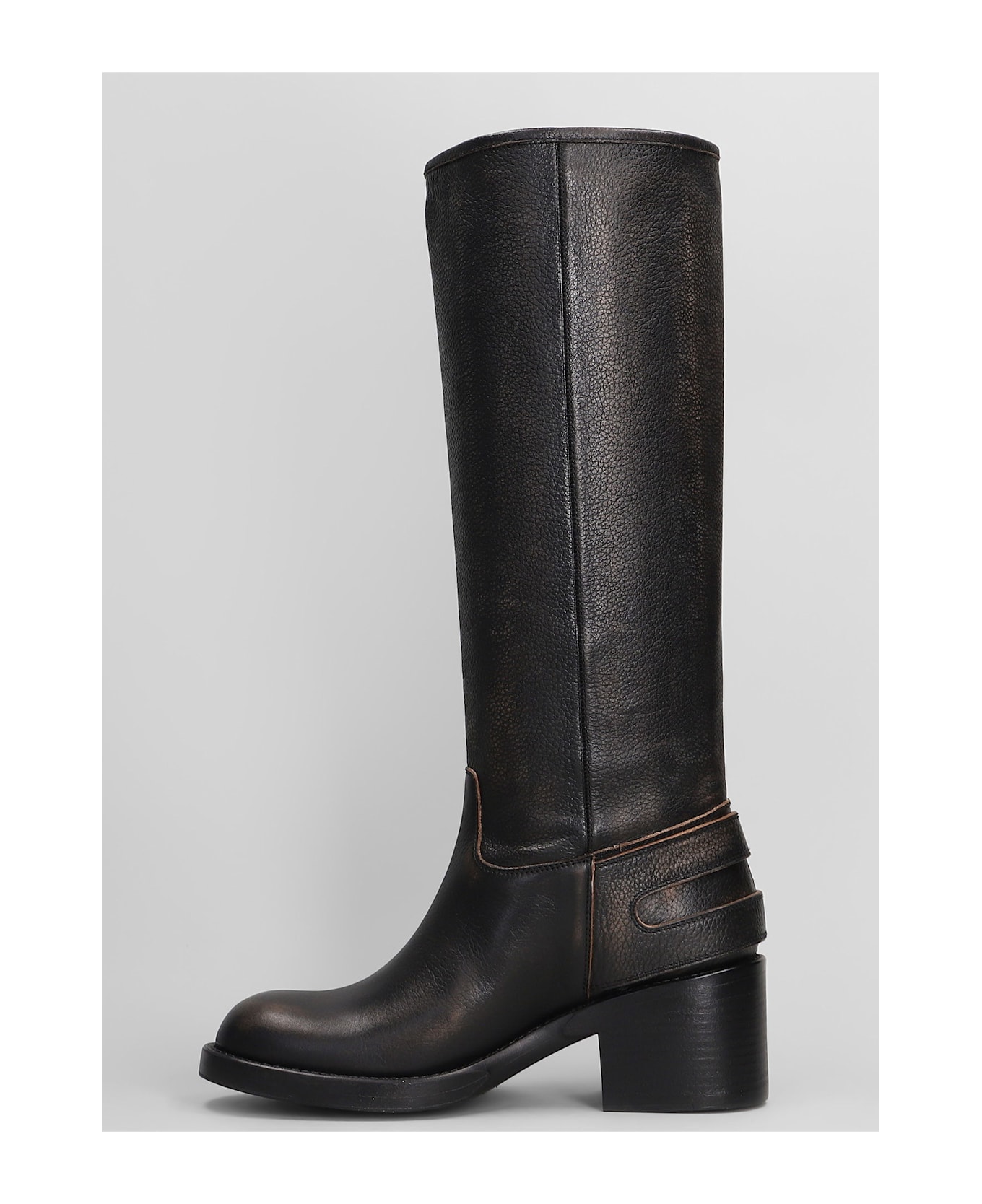Chloé Dakota Low Heels Boots In Black Leather - black ブーツ