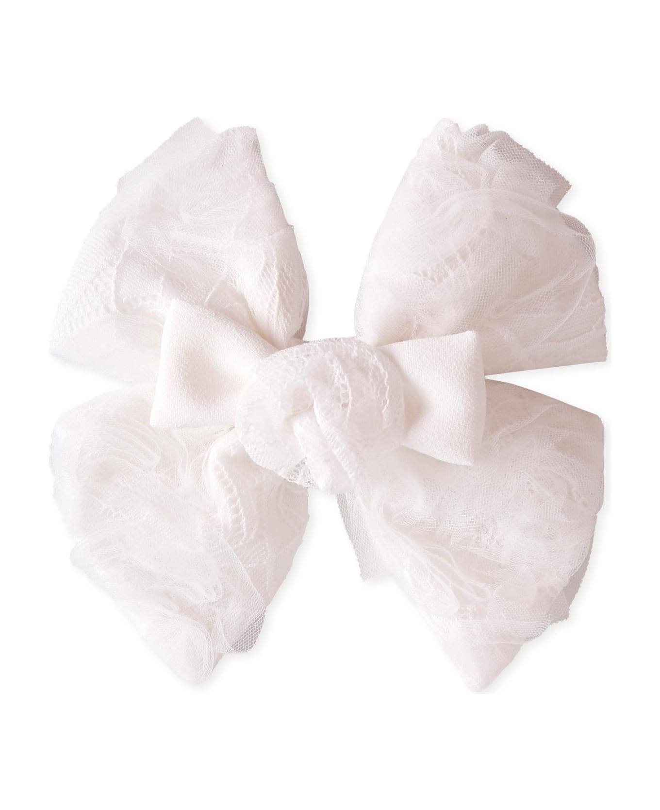 self-portrait White Clip For Girl With Bow - White