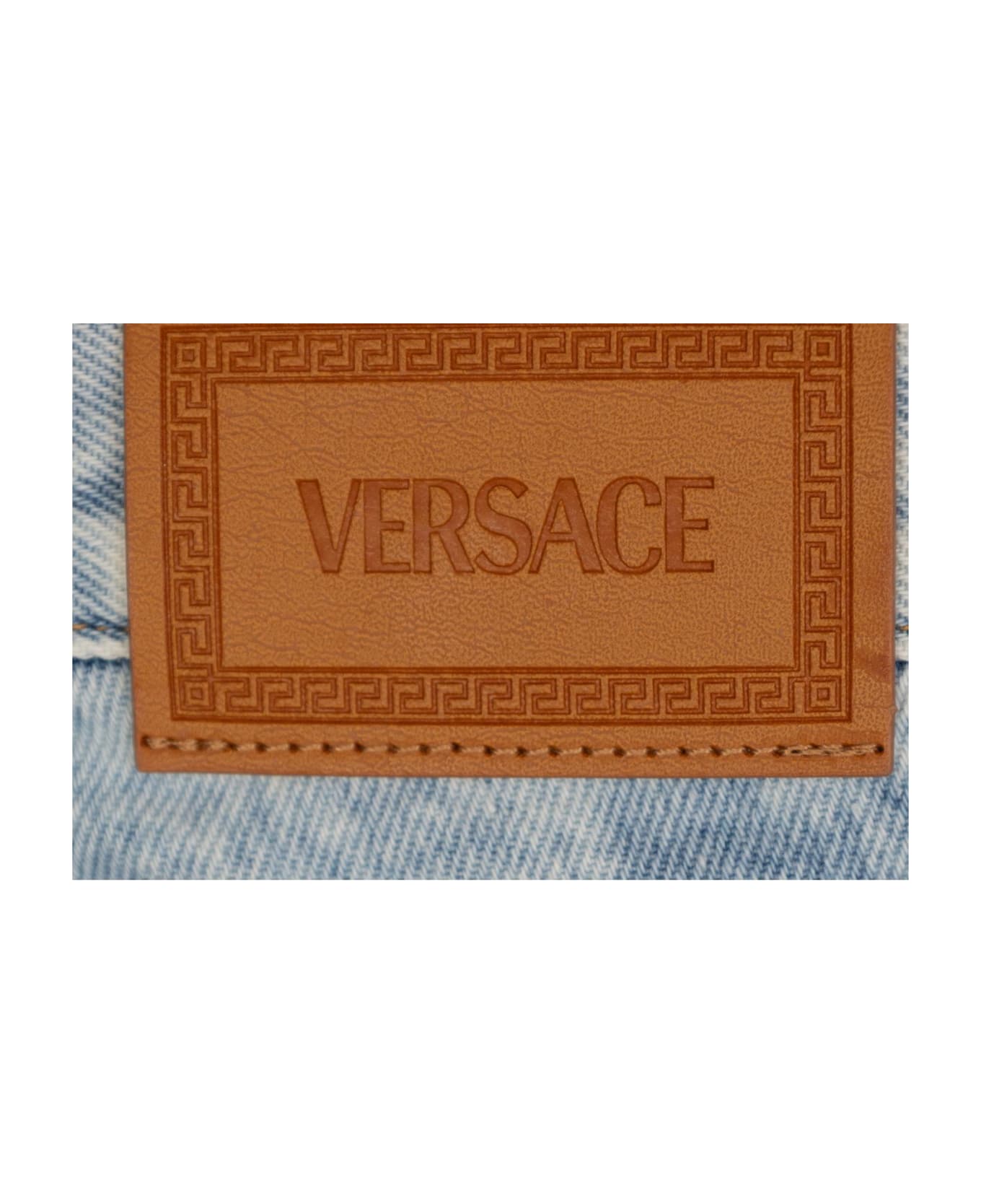 Young Versace Straight Leg Jeans - Blu Medio