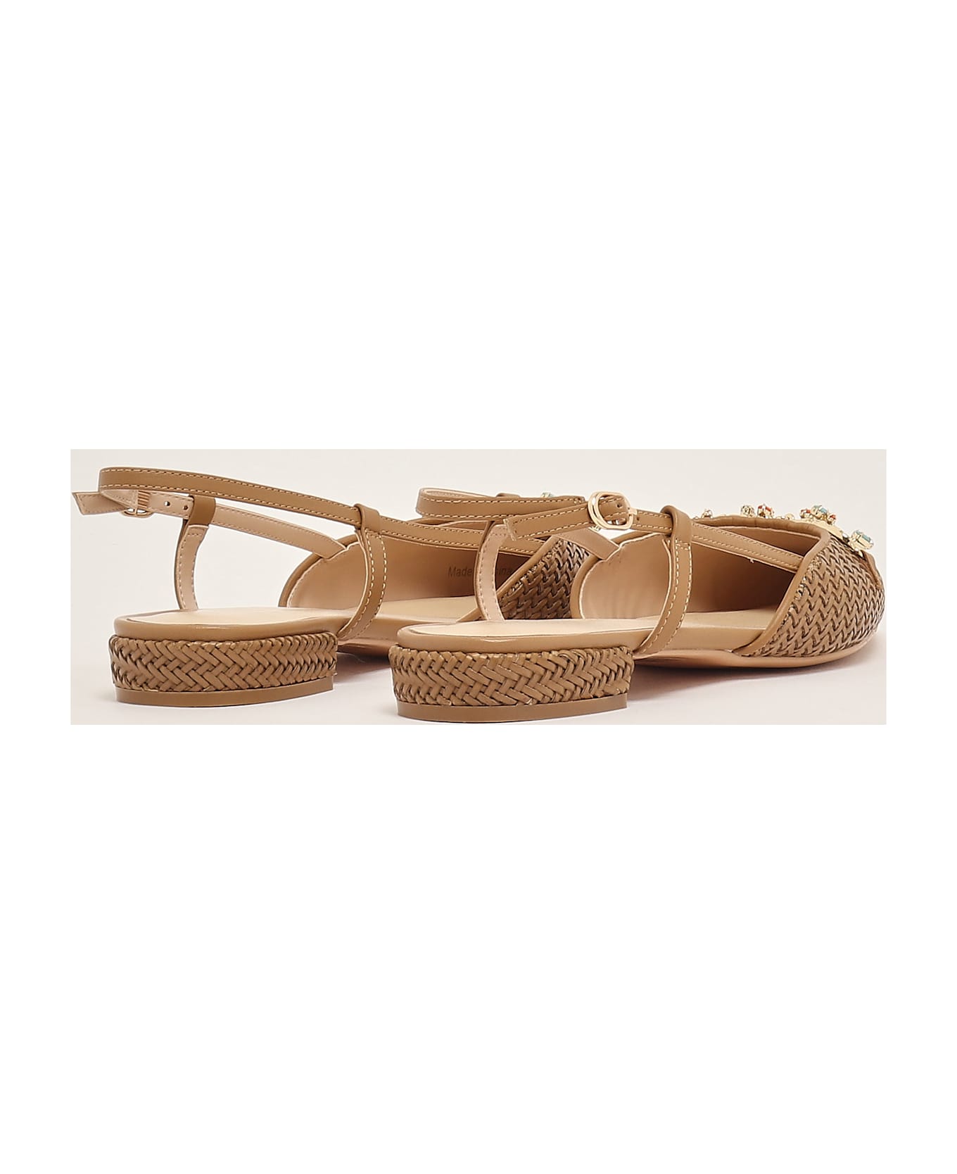TwinSet Poliuretano Flat Shoes - NATURALE
