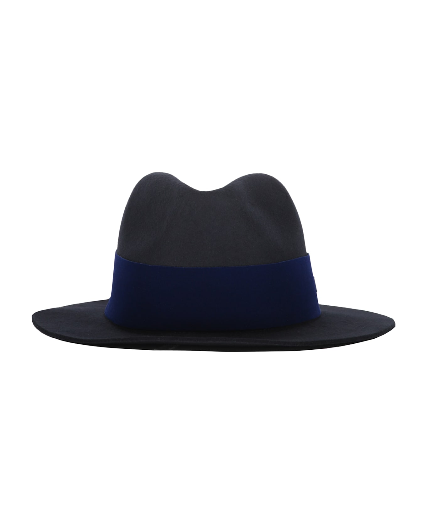 Emporio Armani Wool Fedora Hat - blue