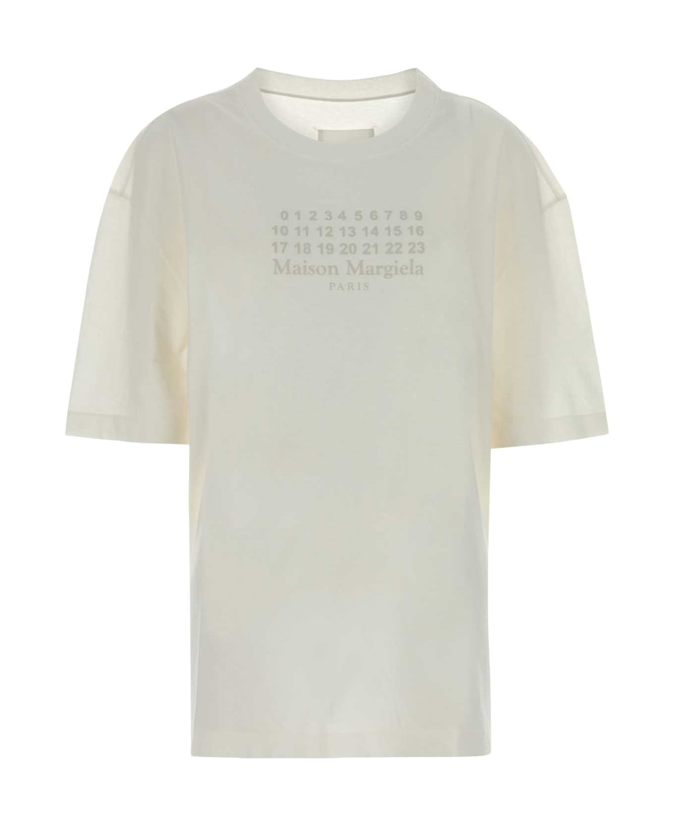 Maison Margiela White Cotton Oversize T-shirt - OFFWHITE