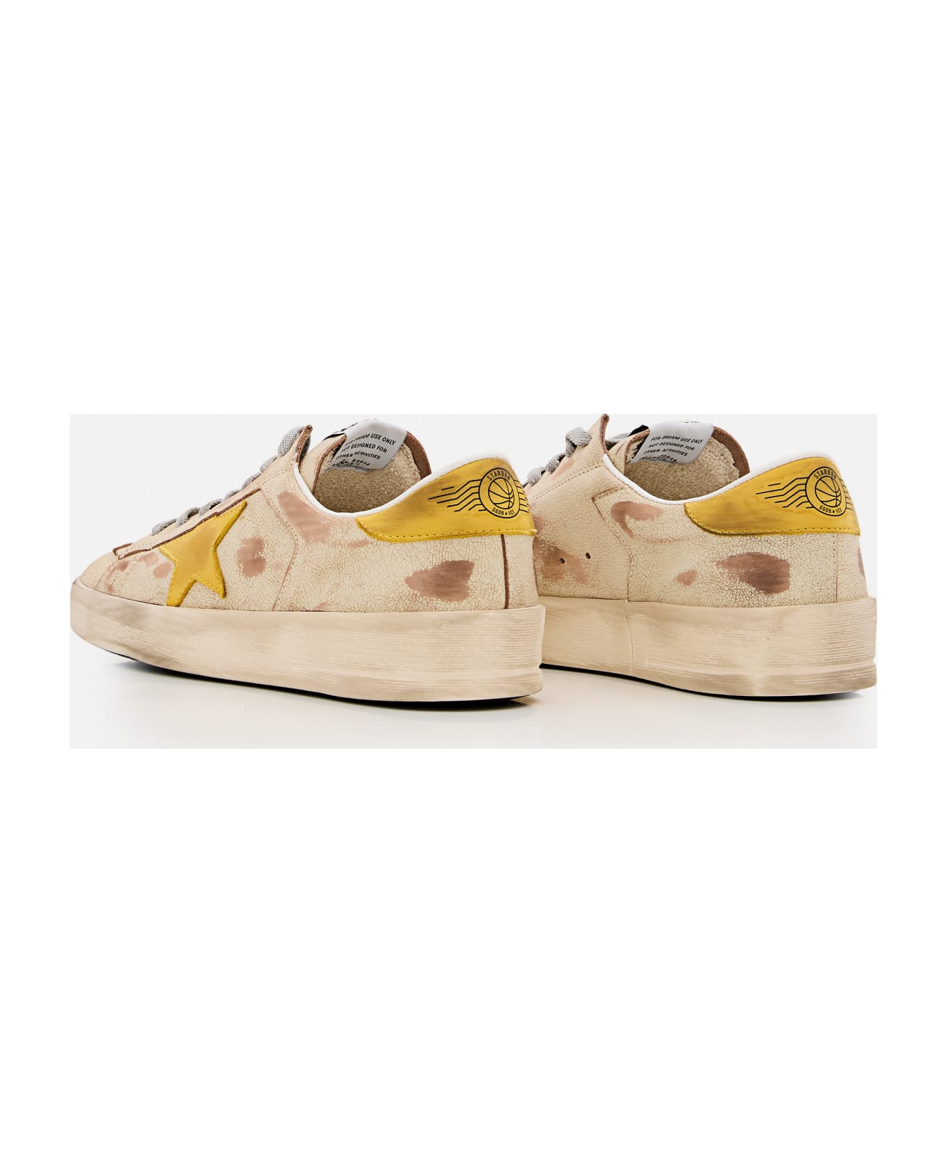 Golden Goose Stardan Leather Upper Nabu Star And Heel - Beige