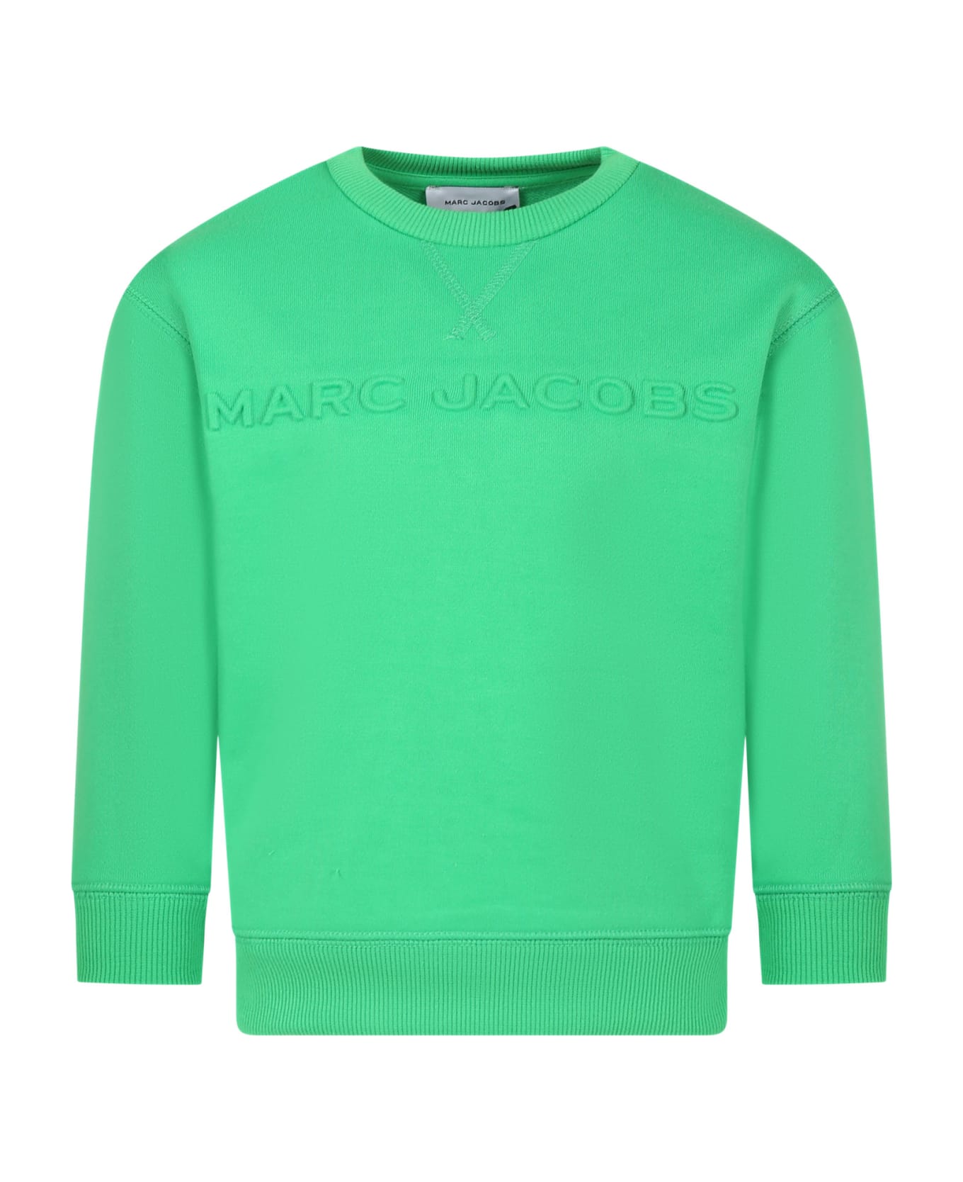 Marc Jacobs Green Sweatshirt For Kids With Logo - Blue