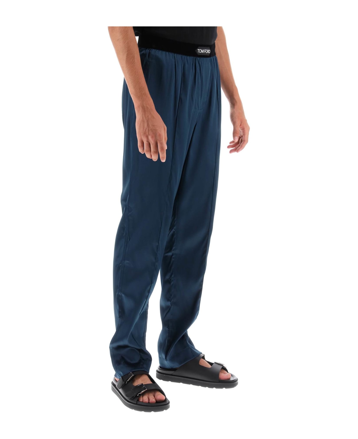 Tom Ford Silk Pajama Pants - DEEP OCEAN (Blue) ボトムス