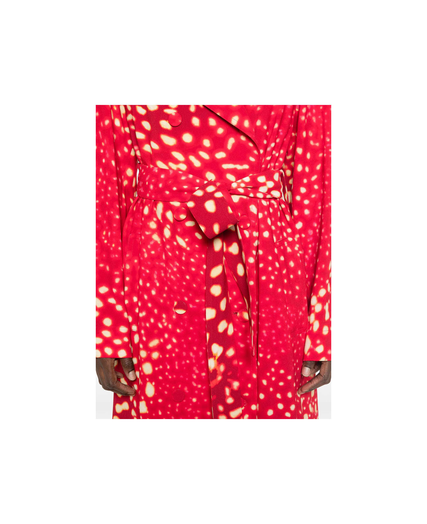 Dries Van Noten Coat - RED/NEUTRALS