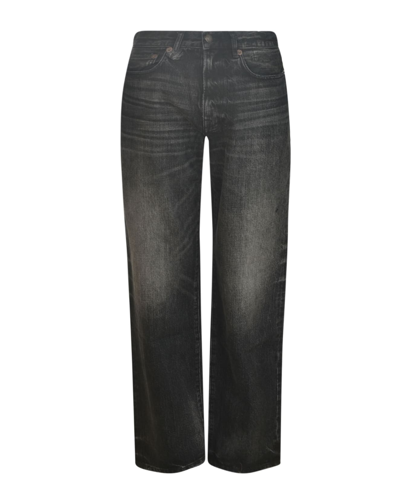 R13 Straight Buttoned Jeans - Black