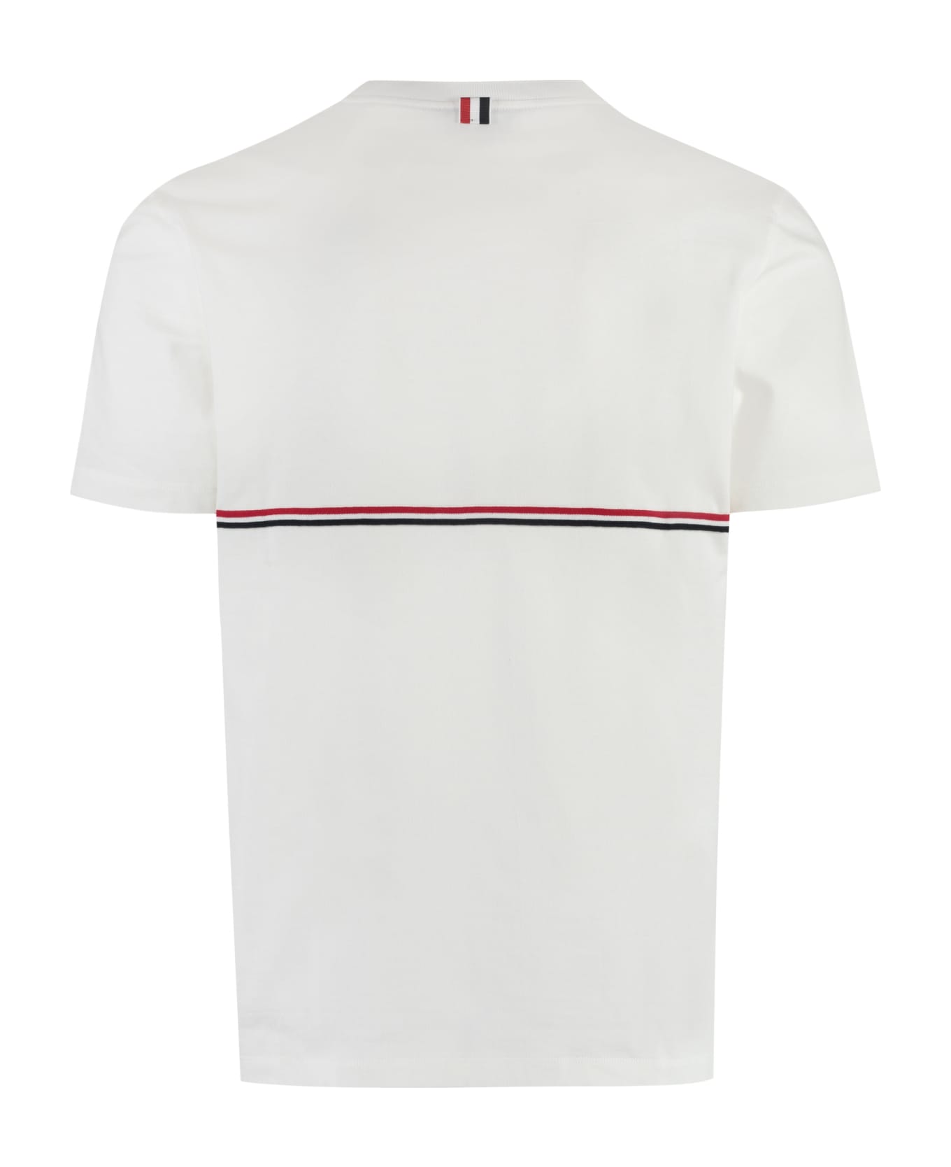 Thom Browne Logo Cotton T-shirt - White シャツ