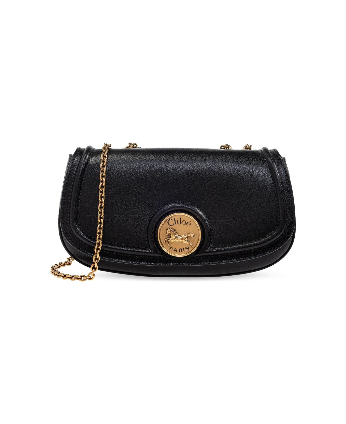 Chloé Shoulder Bag 
horse Medal Mini
 - BLACK