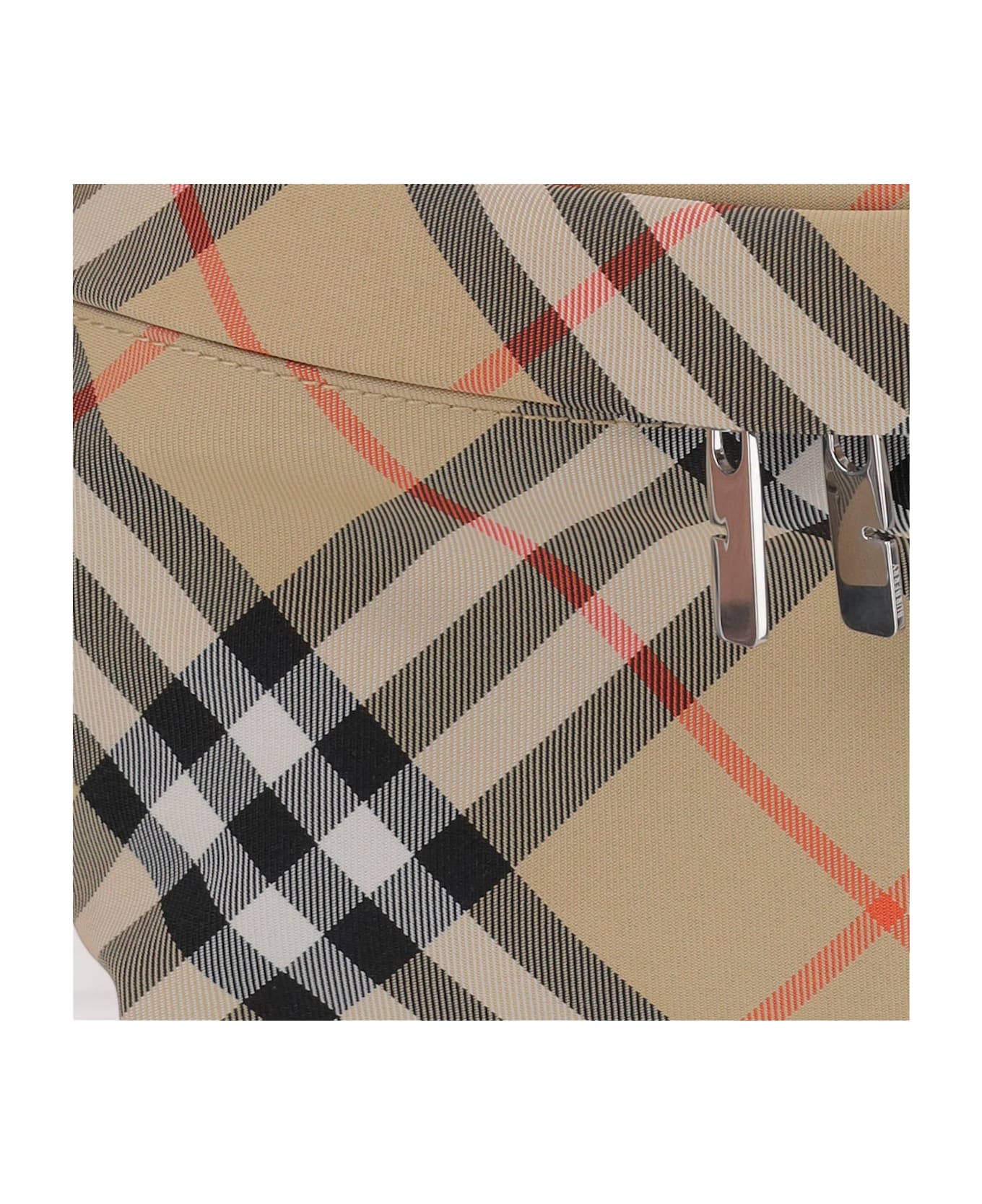 Burberry Pouch With Check Pattern - Red