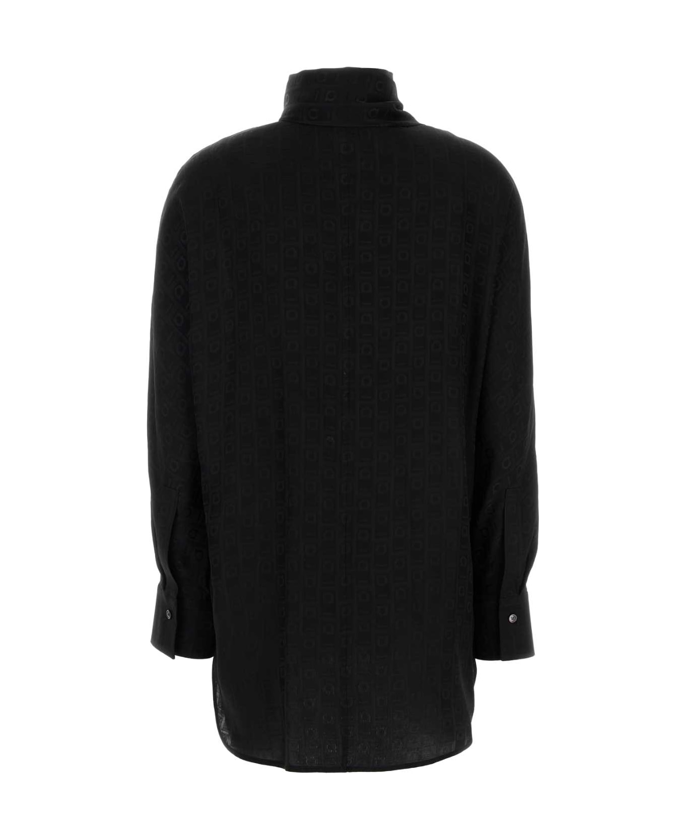 Ferragamo Black Silk Shirt - NERO