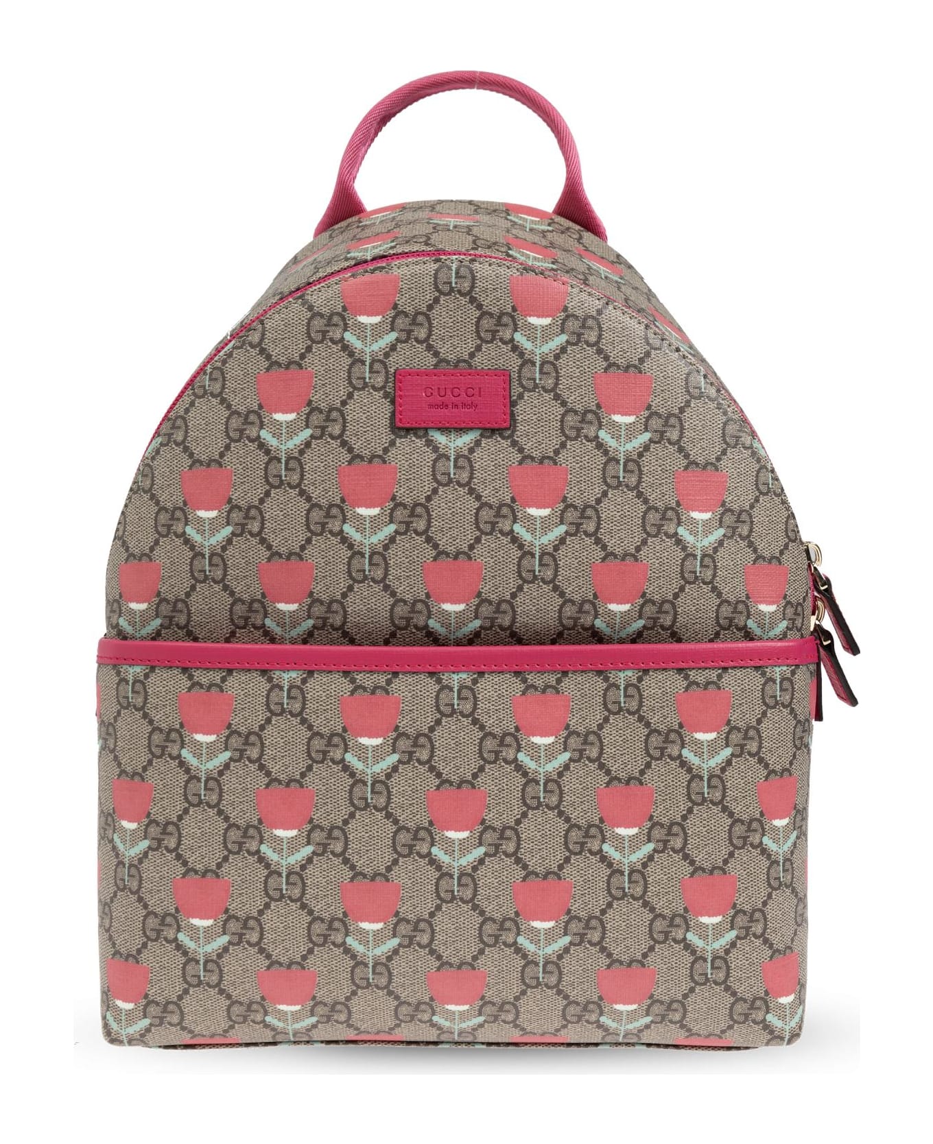 Gucci Kids Backpack With Decorative Print - Beige