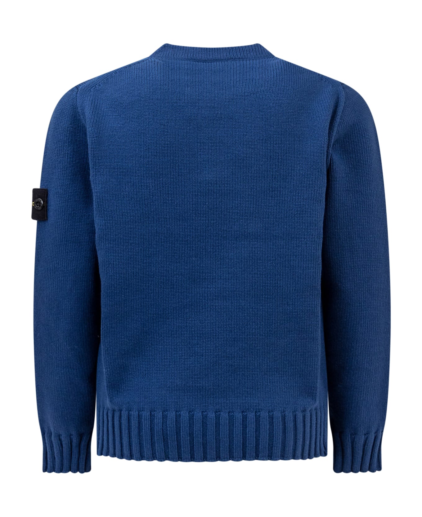 Stone Island Junior Sweater With Logo - BRIGHT BLUE