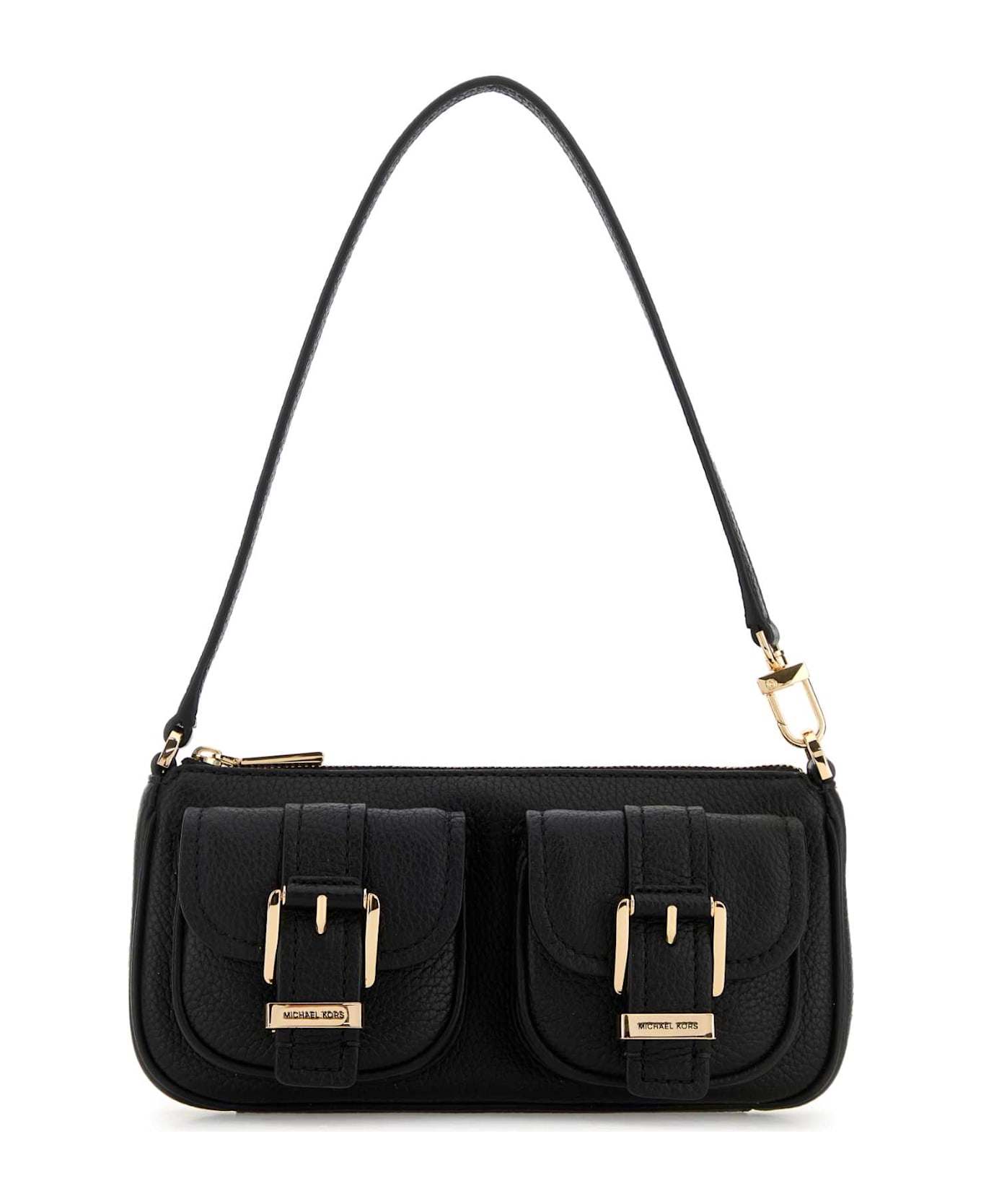 Michael Kors Black Leather Zoe Shoulder Bag - BLACK