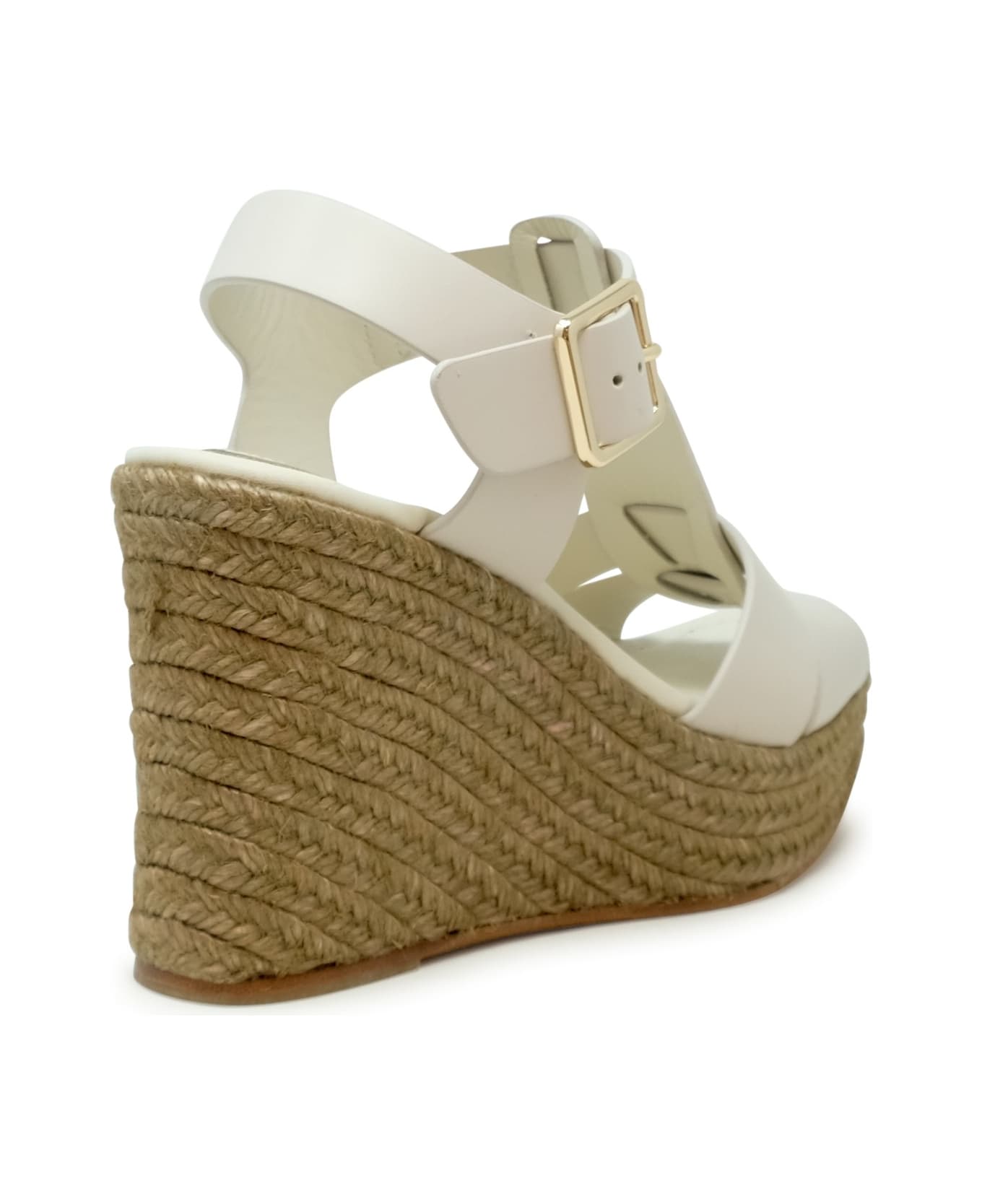 Paloma Barceló Paloma Barcelo Leather Alison Wedge Sandals - WHITE