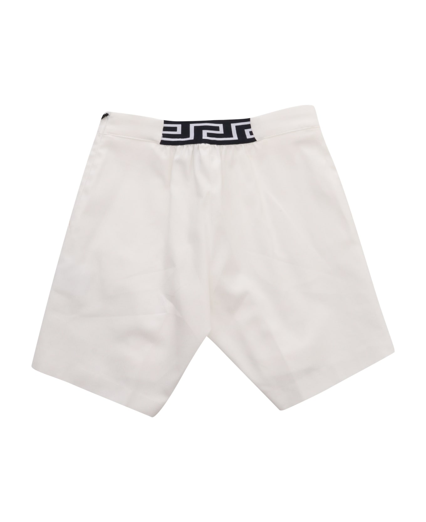 Versace White High-waisted Shorts - WHITE ボトムス