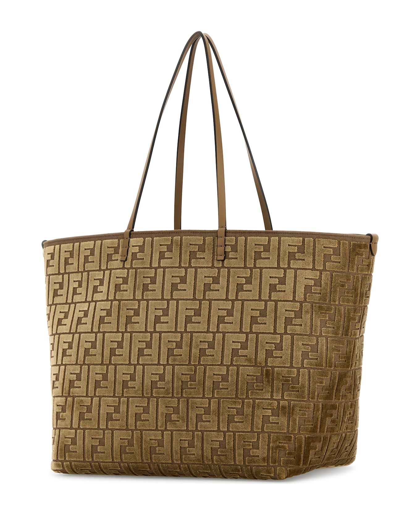 Fendi Ff Logos Tote Bag - Cappuccino+sand+p