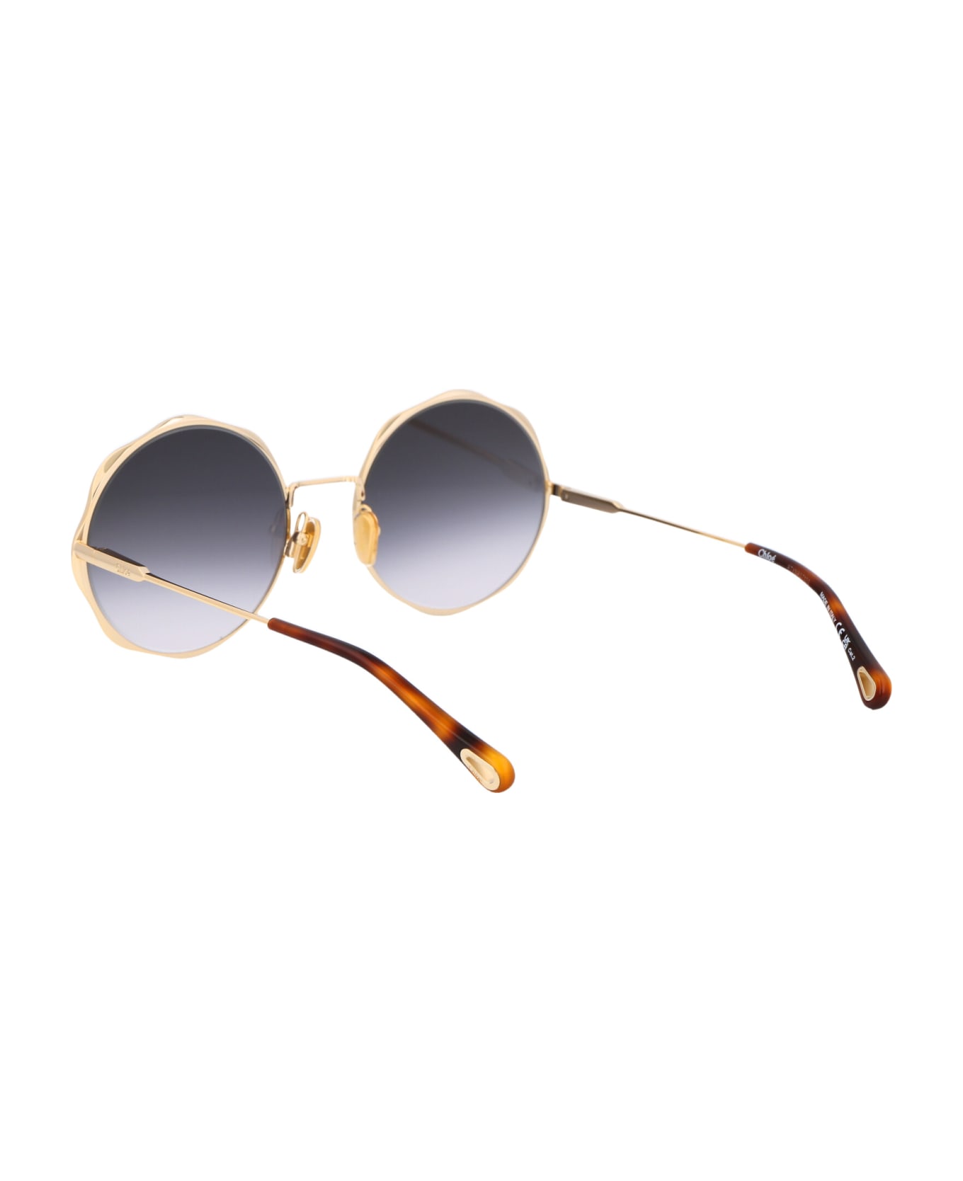 Chloé Eyewear Ch0184s Sunglasses - 001 GOLD GOLD GREY