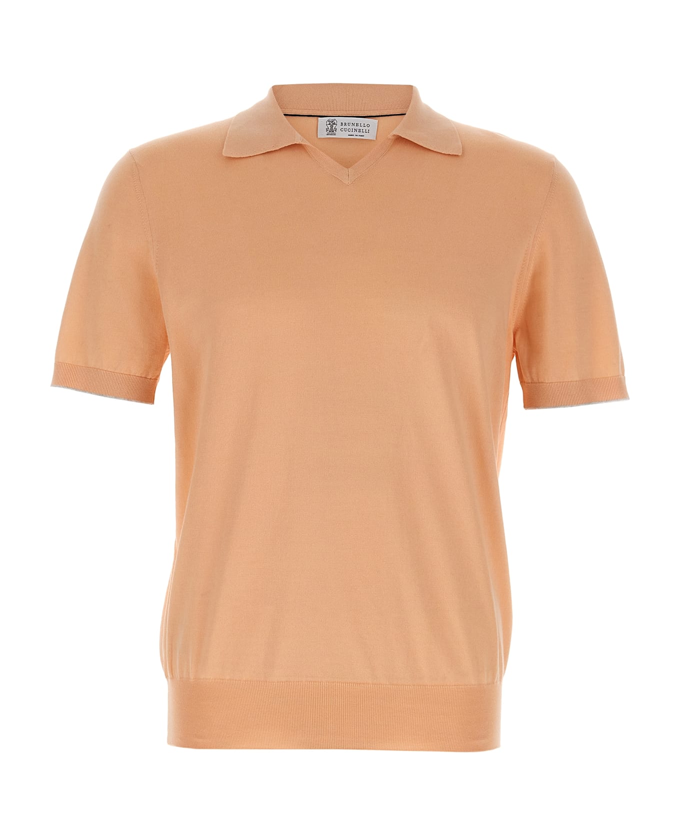 Brunello Cucinelli Knitted Polo Shirt - Pink